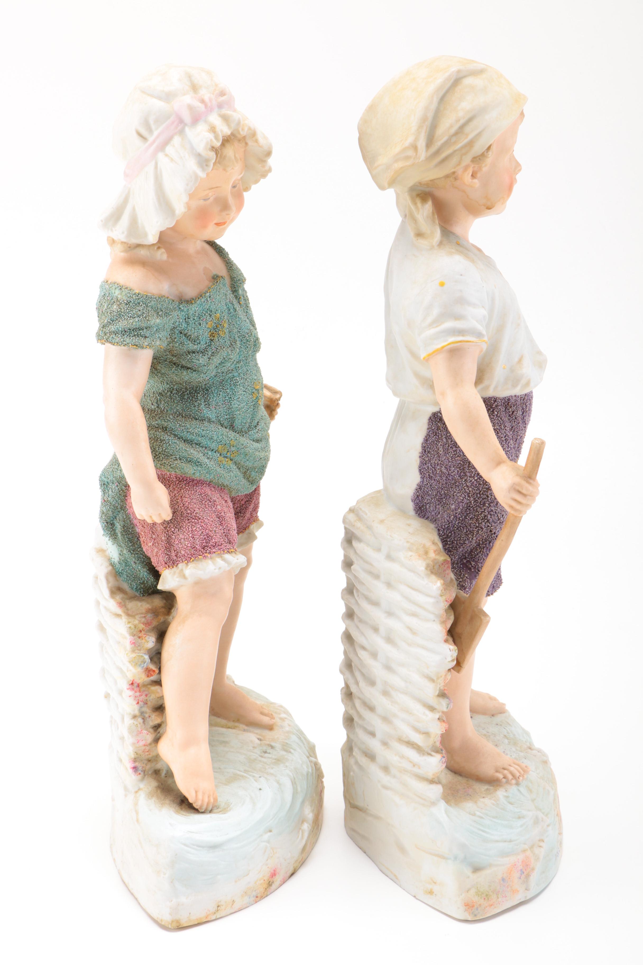 Gebrüder Heubach Porcelain Bisque Figurines