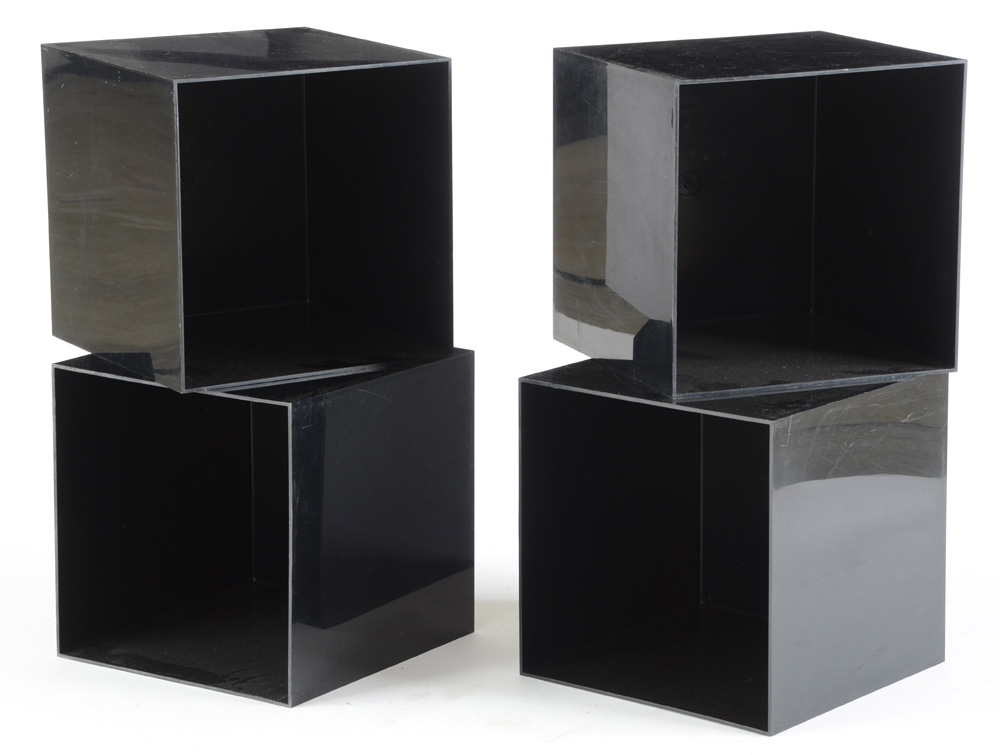 Black Plastic Storage Cubes