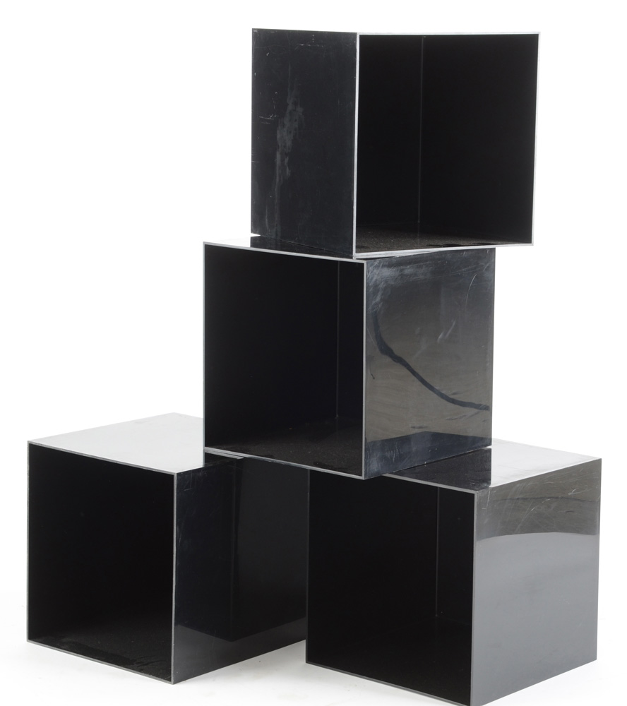 Black Plastic Storage Cubes