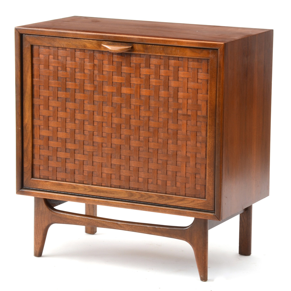 Walnut LP Record Cabinet