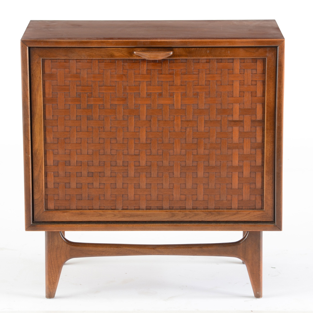 Walnut LP Record Cabinet