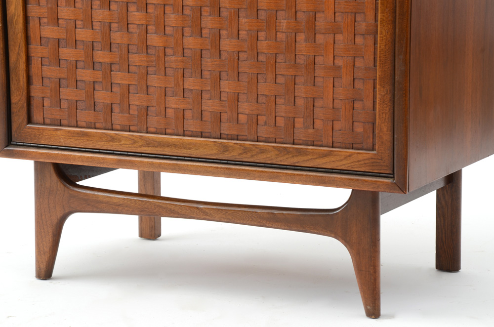 Walnut LP Record Cabinet