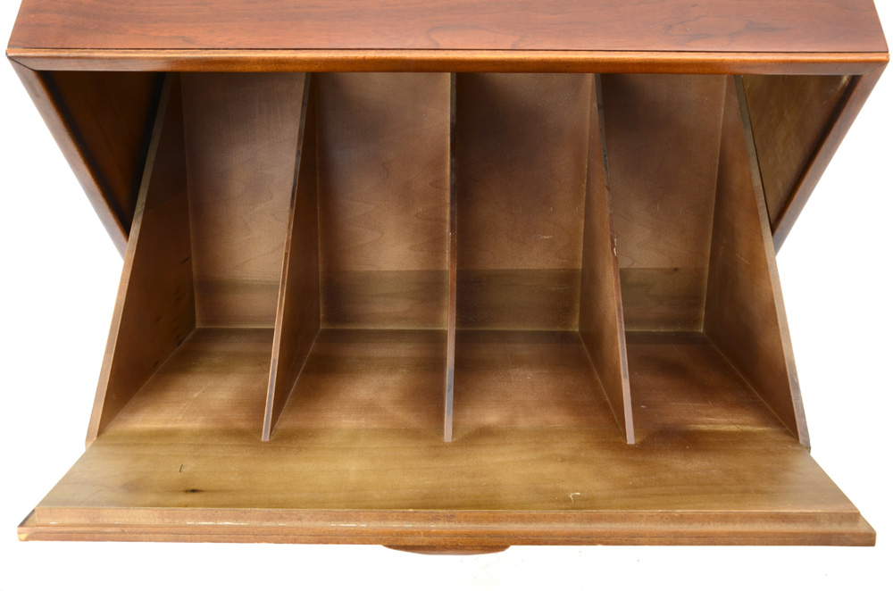 Walnut LP Record Cabinet