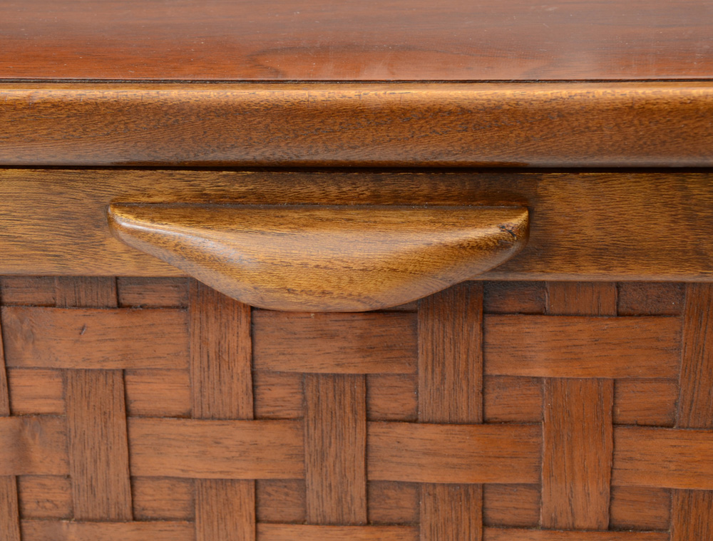 Walnut LP Record Cabinet