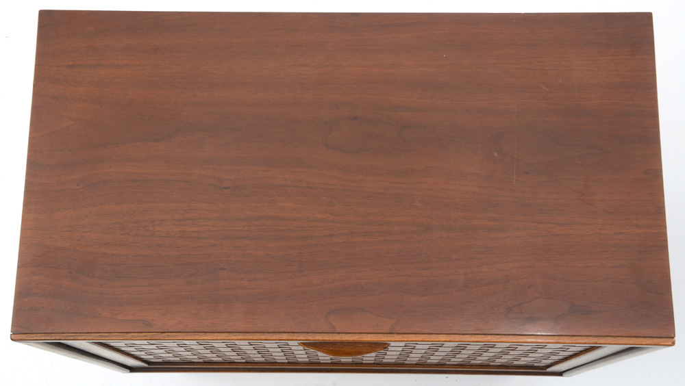 Walnut LP Record Cabinet