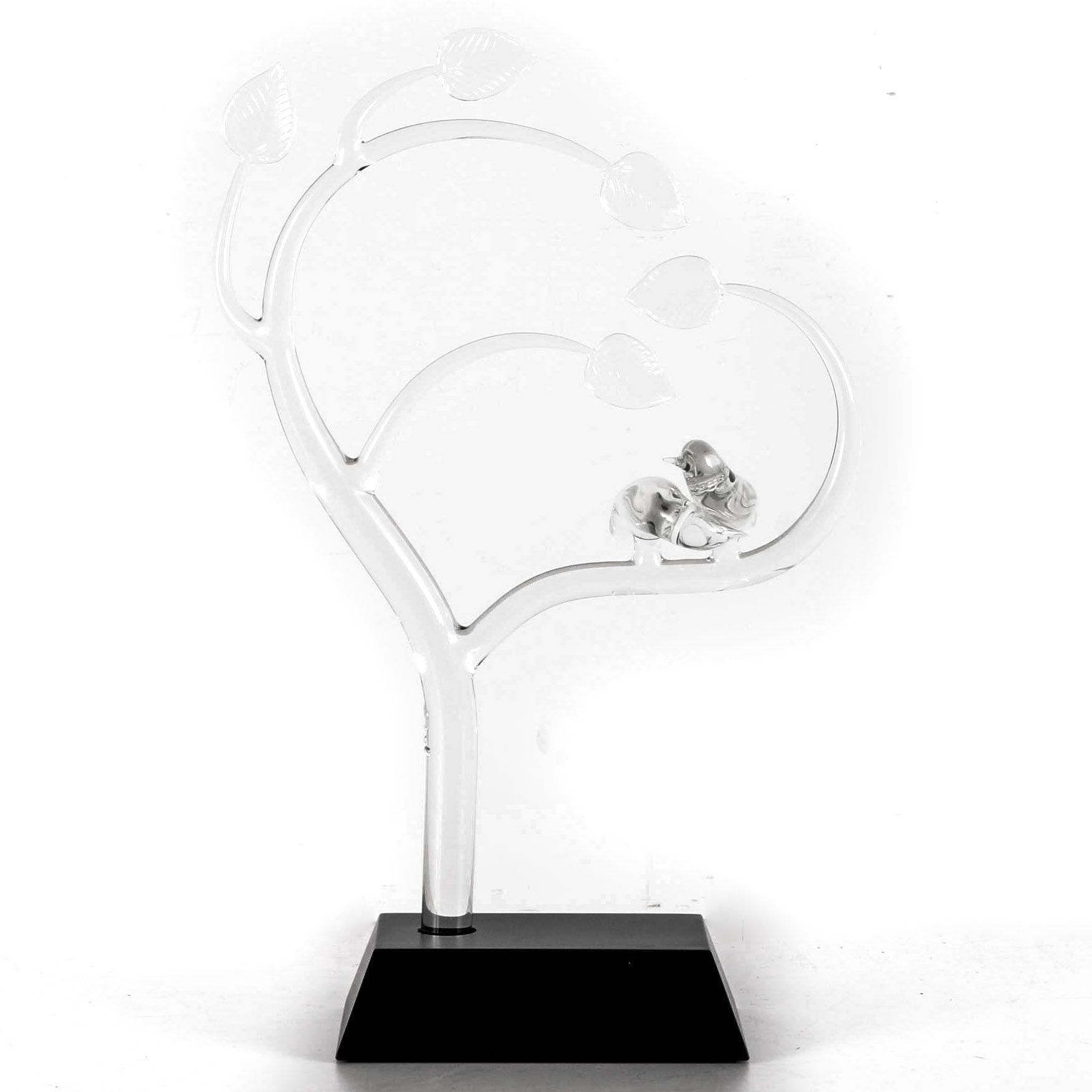 Frabel Studios Frankie Fox Jones Glass Sculpture of Birds Nesting