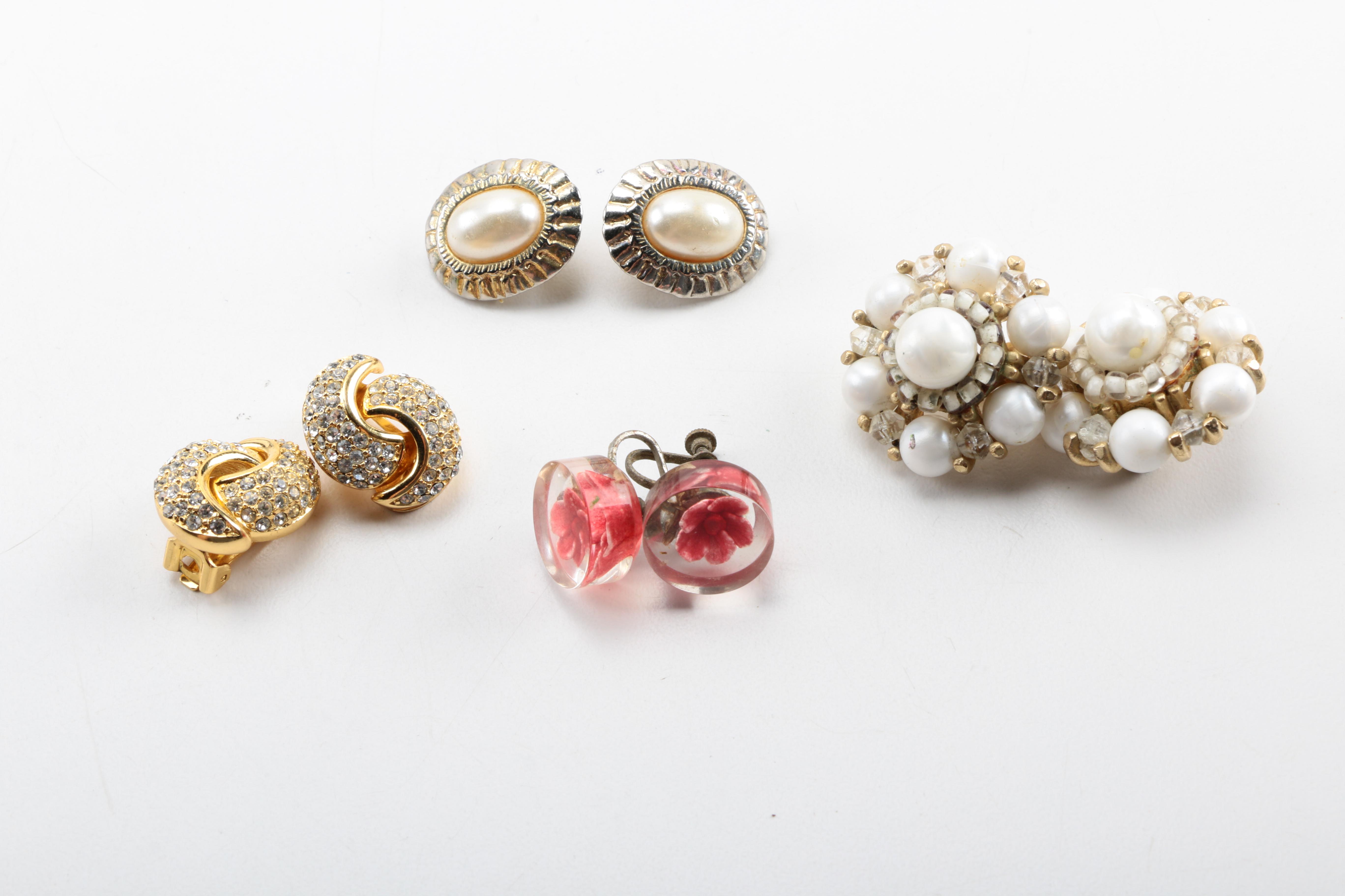 Assorted Costume Jewelry Featuring Christian Dior and Coro