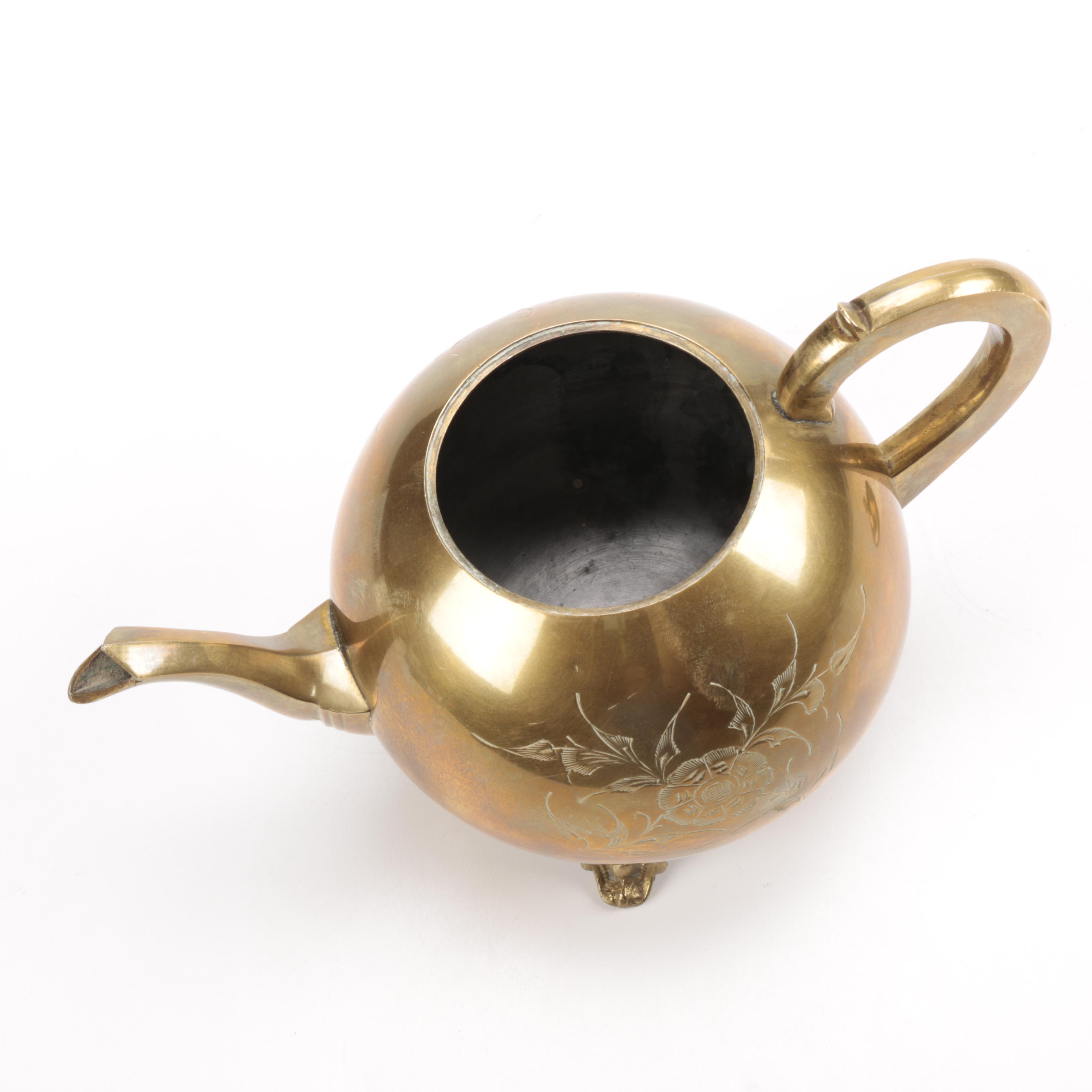 Indian Brass-Coated Teapot