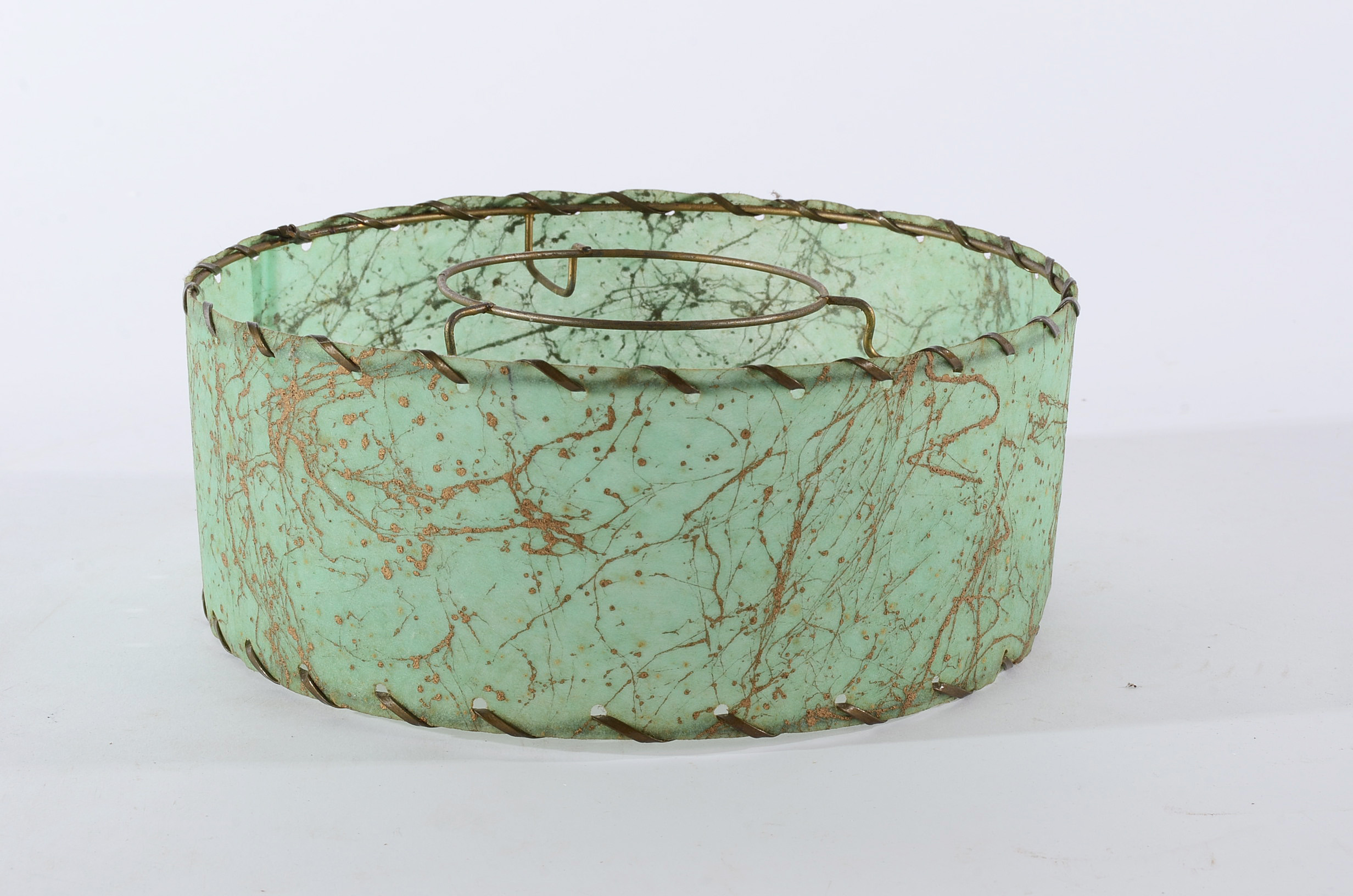 Vintage Green Fiberglass Lamp Shades