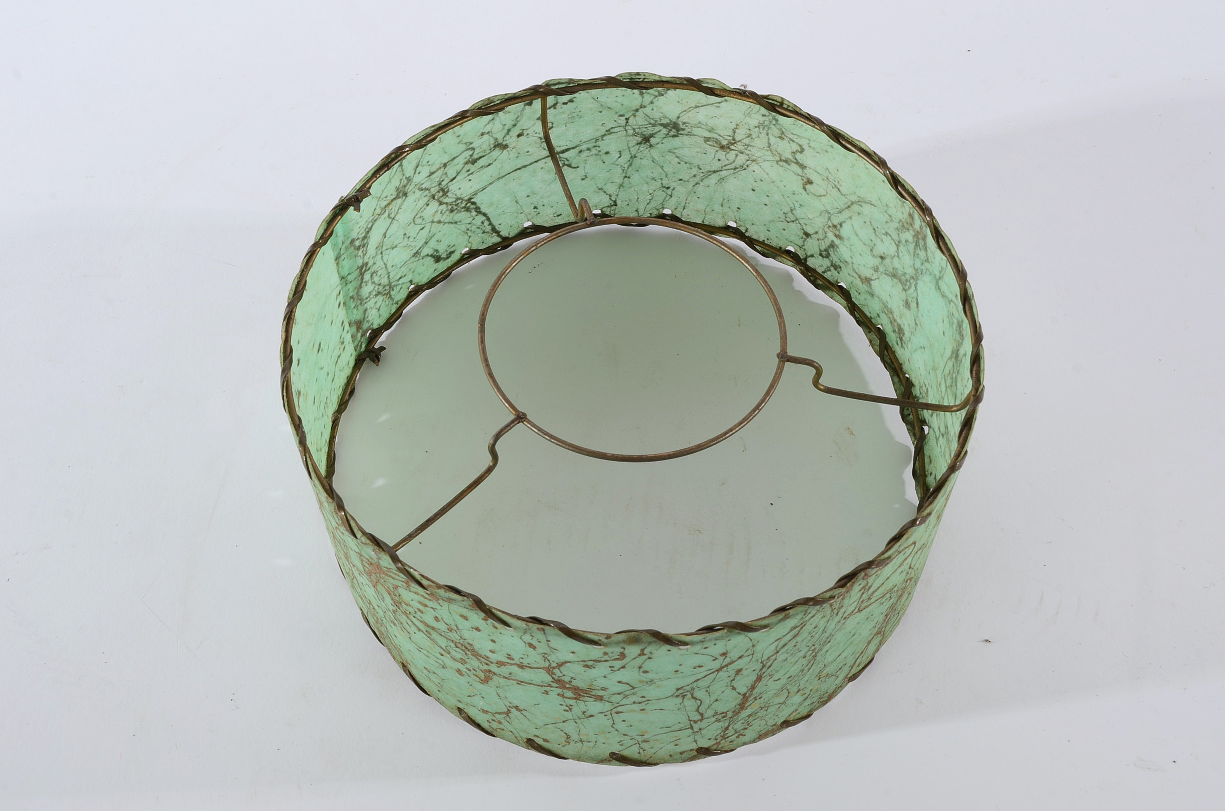 Vintage Green Fiberglass Lamp Shades