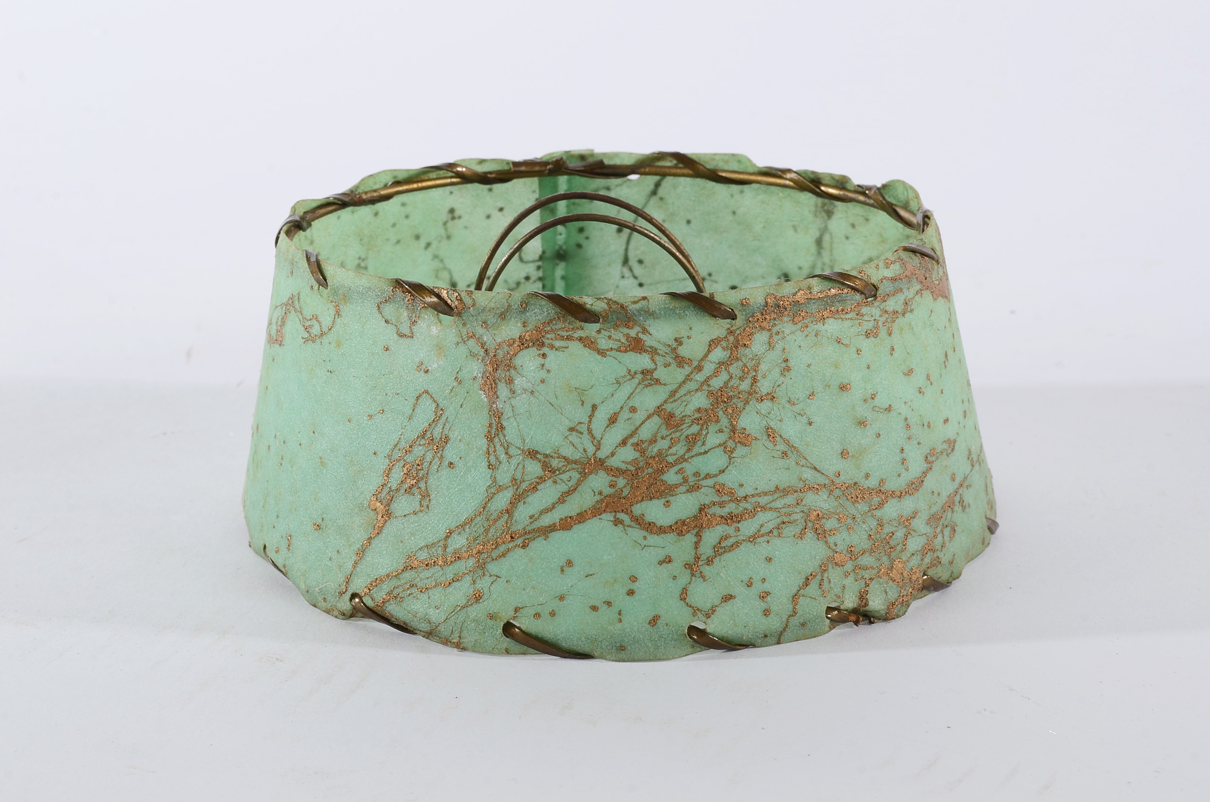 Vintage Green Fiberglass Lamp Shades