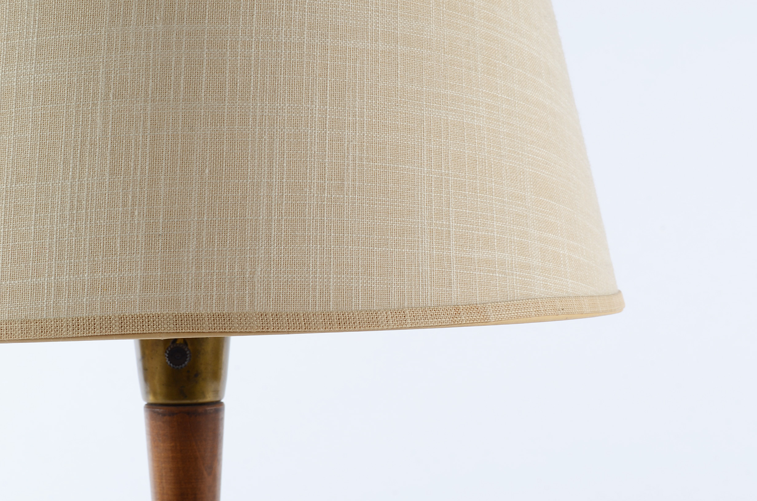 Mid Century Modern Wood and Ceramic Table Lamps