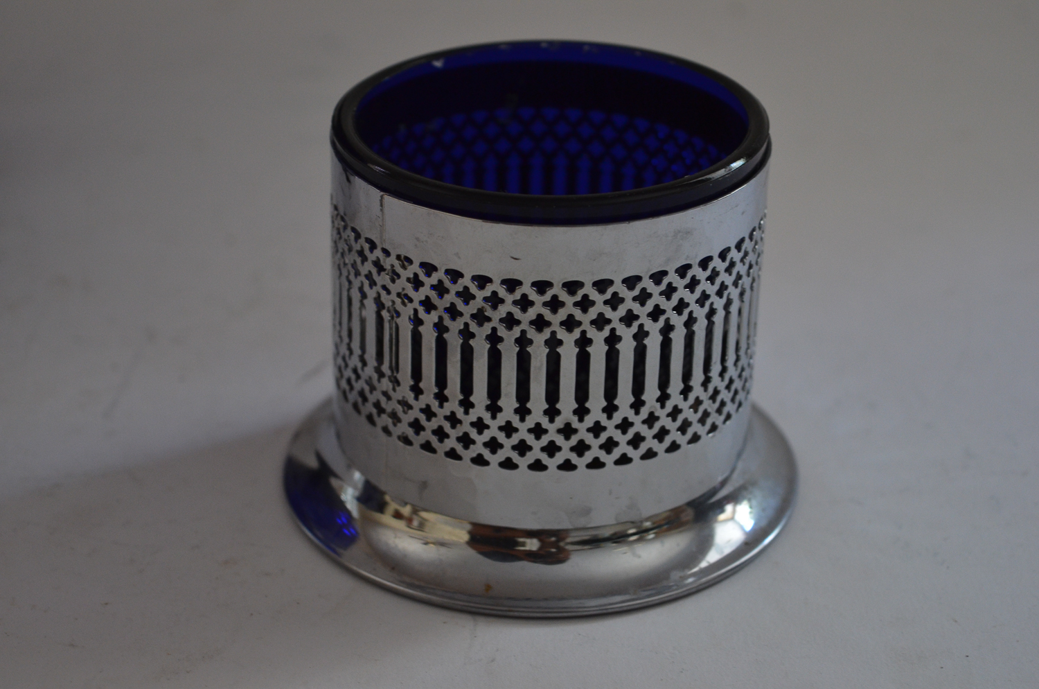 Cobalt Blue Glassware With Elephant Handle Console Bowl