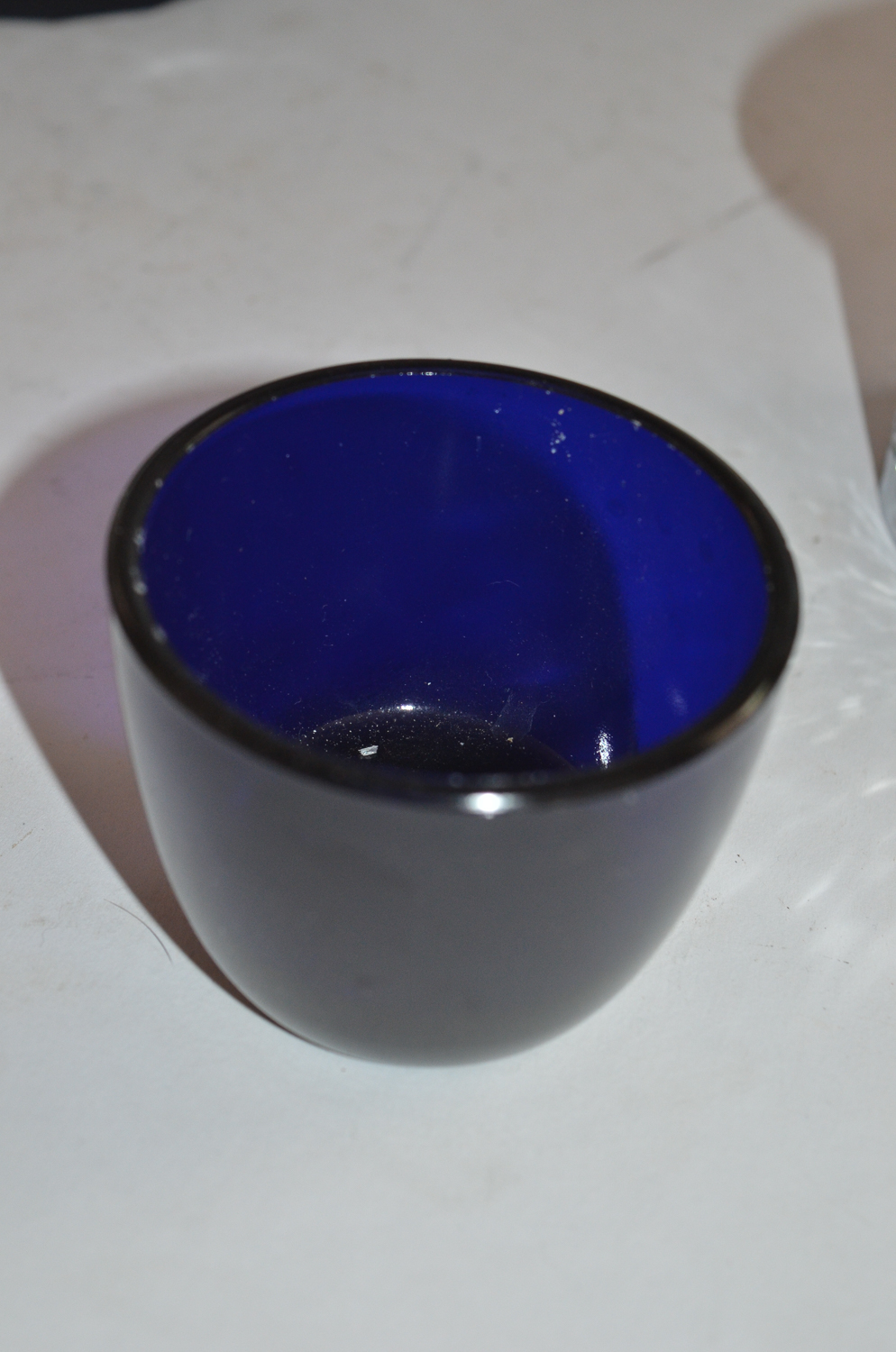 Cobalt Blue Glassware With Elephant Handle Console Bowl