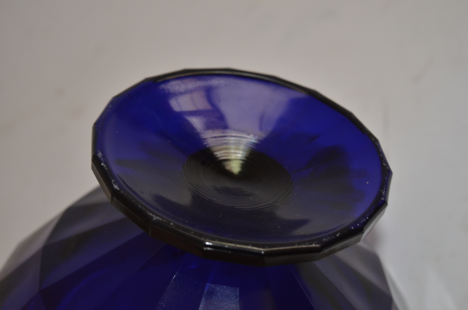 Cobalt Blue Glassware With Elephant Handle Console Bowl