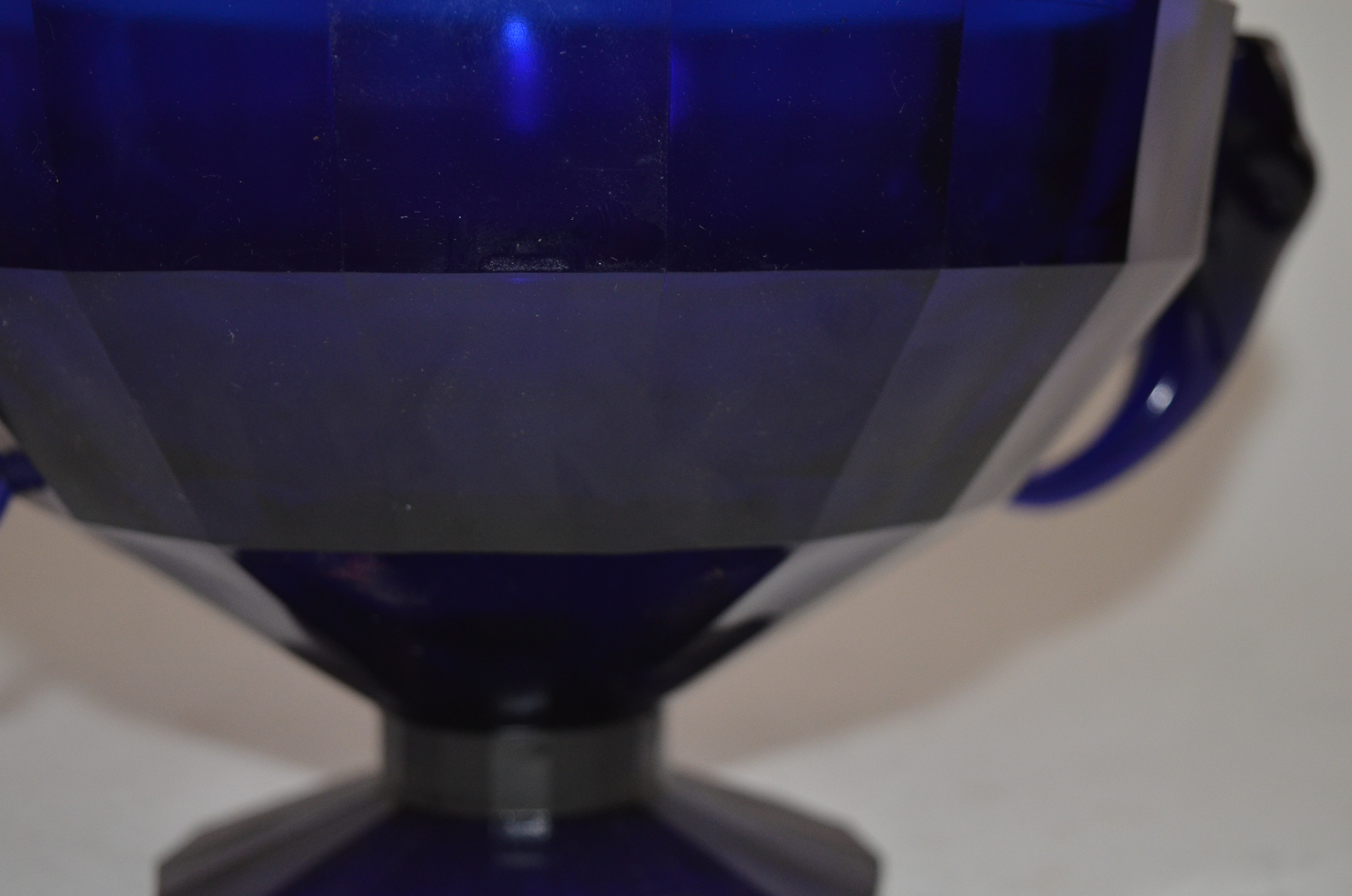 Cobalt Blue Glassware With Elephant Handle Console Bowl