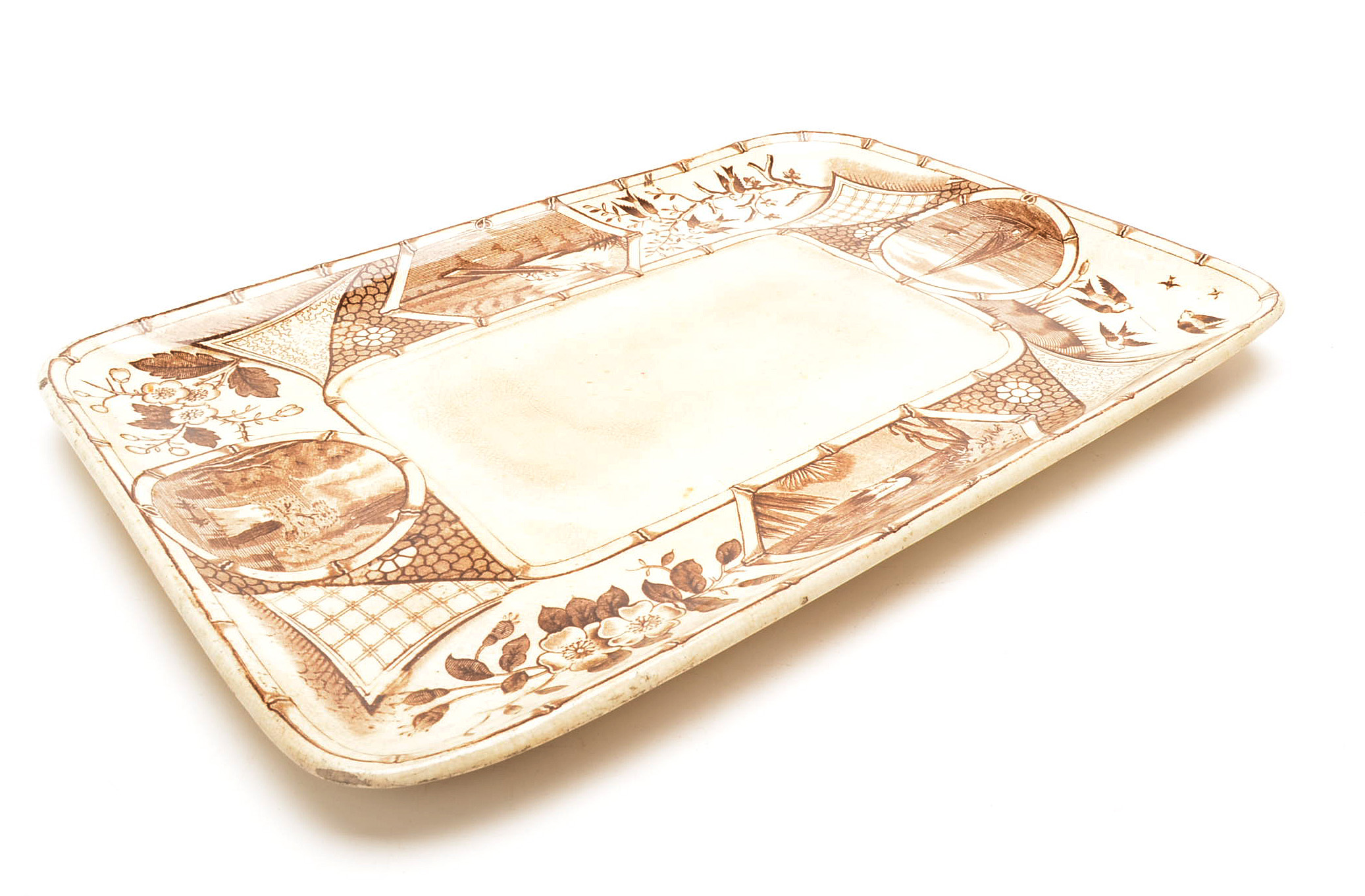 Antique  G. W. Turner and Sons Transferware "Phileau" Tureen