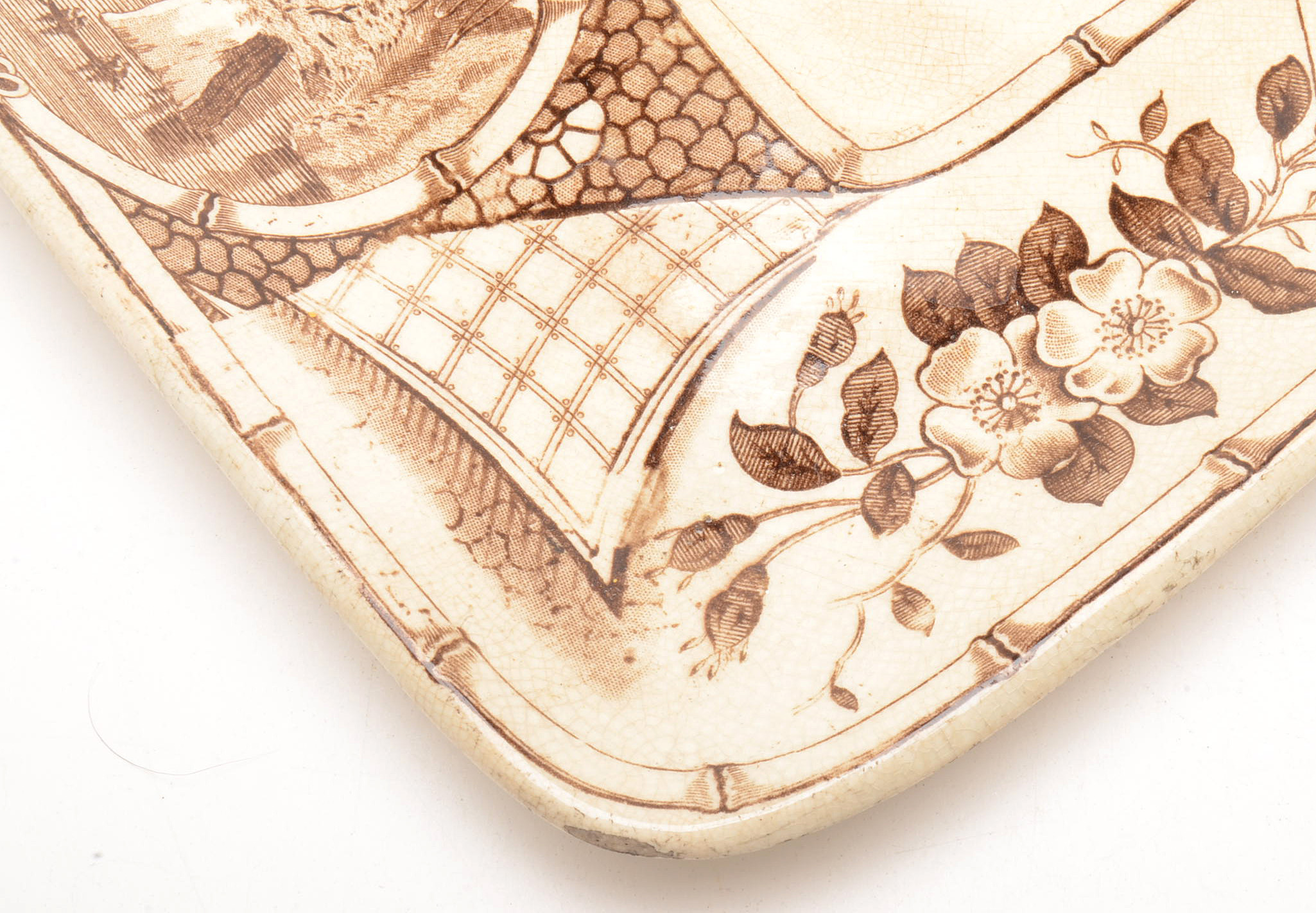 Antique  G. W. Turner and Sons Transferware "Phileau" Tureen