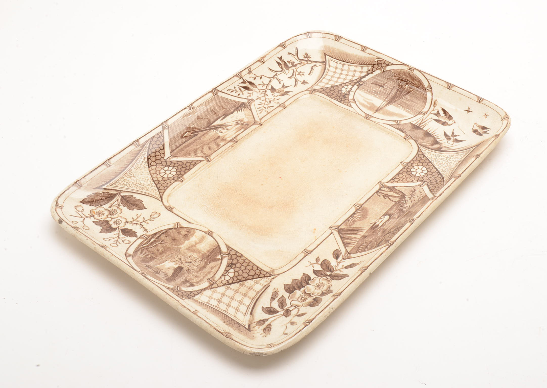 Antique  G. W. Turner and Sons Transferware "Phileau" Tureen