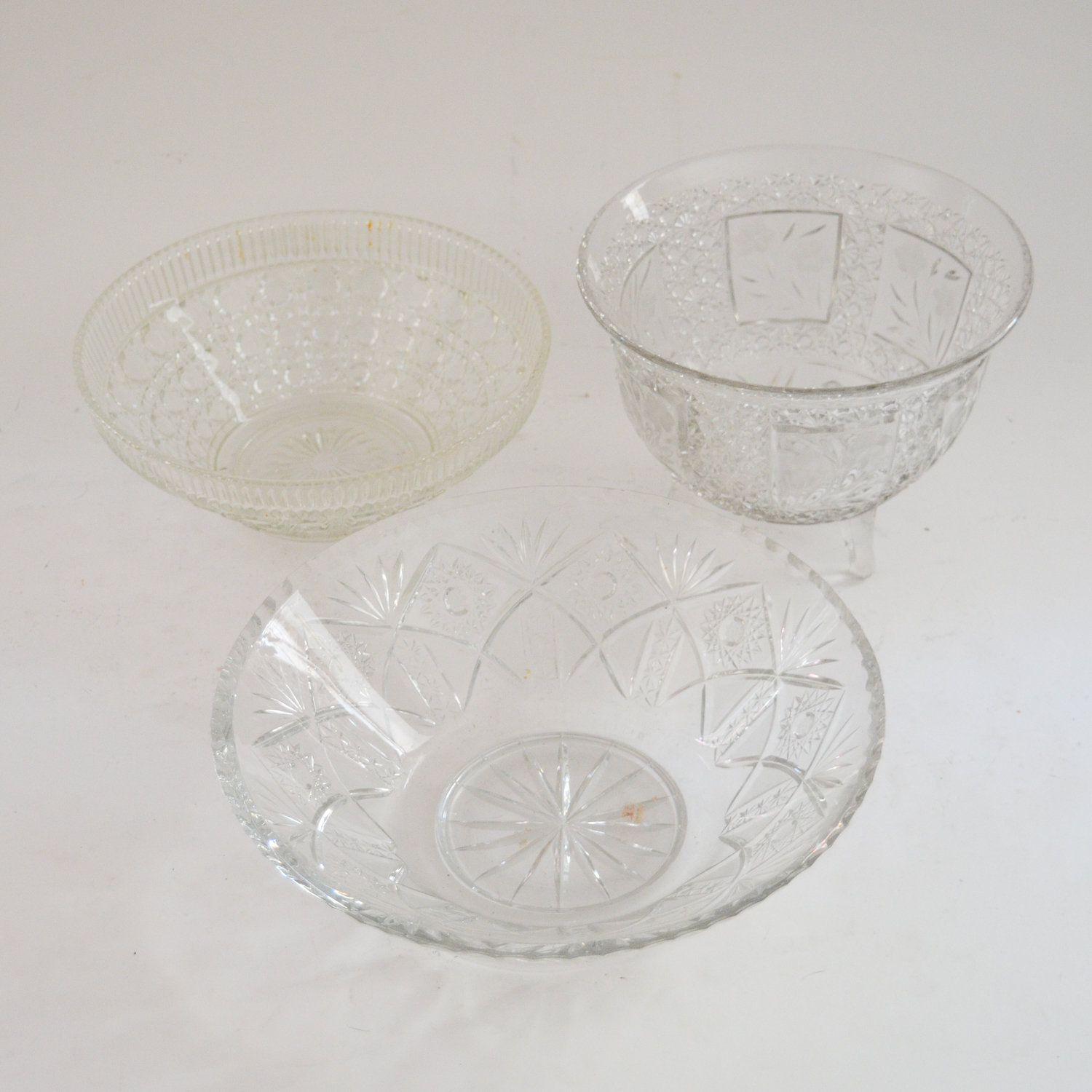 Collection of Antique Cut Glass Serevware