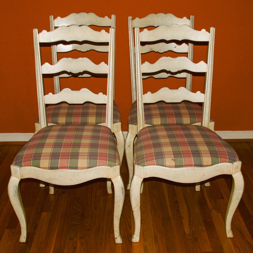 Provincial Louis XV Style Dining Side Chairs