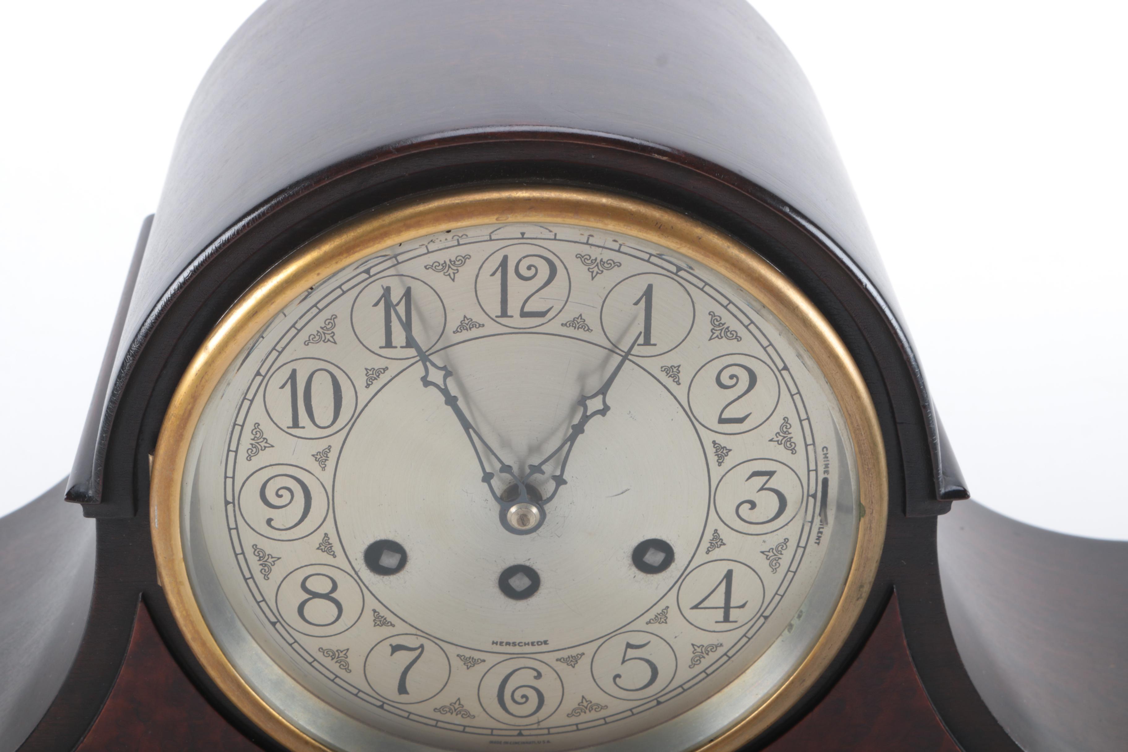 Herschede Wood Frame Desk Clock