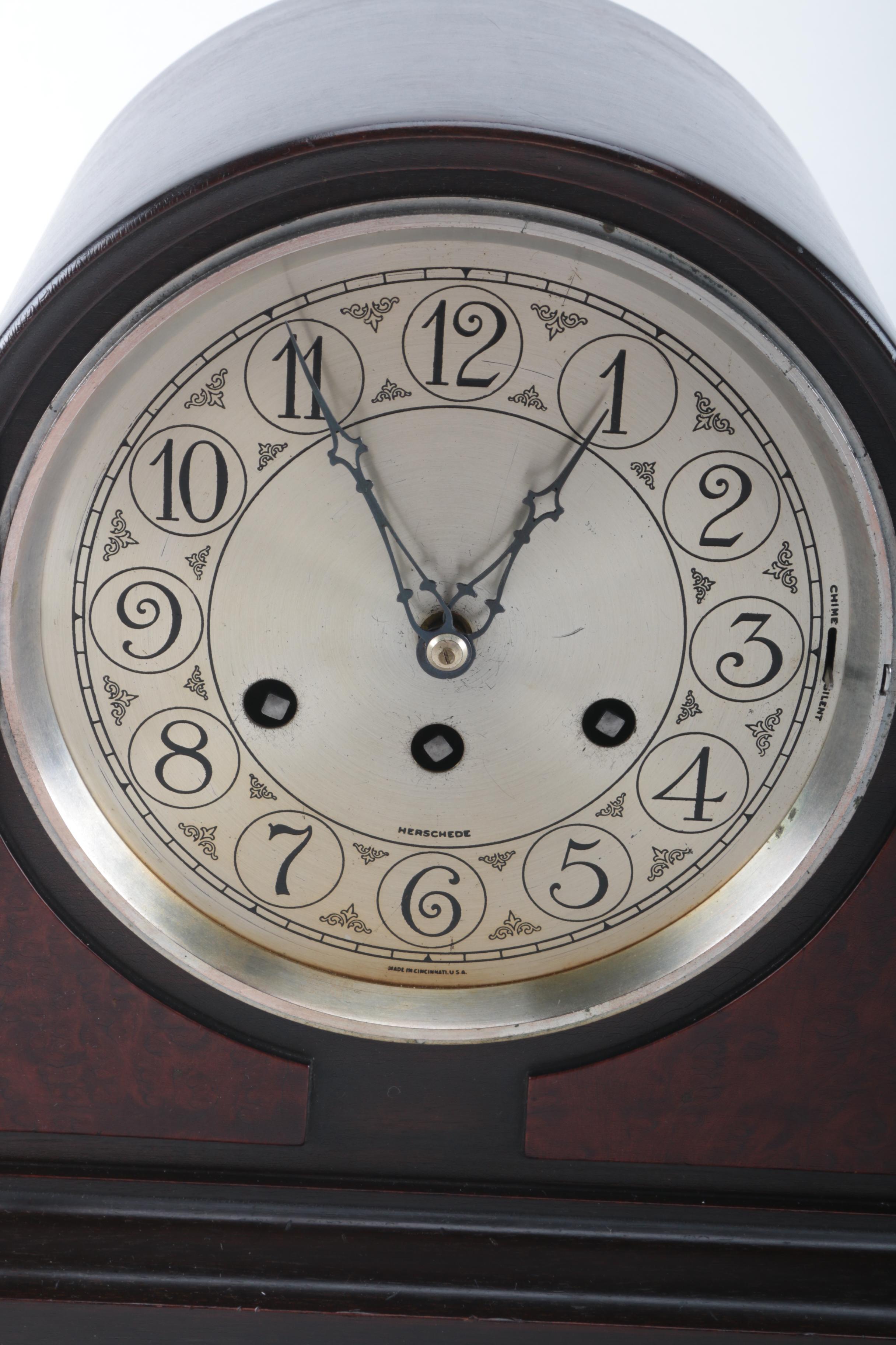 Herschede Wood Frame Desk Clock