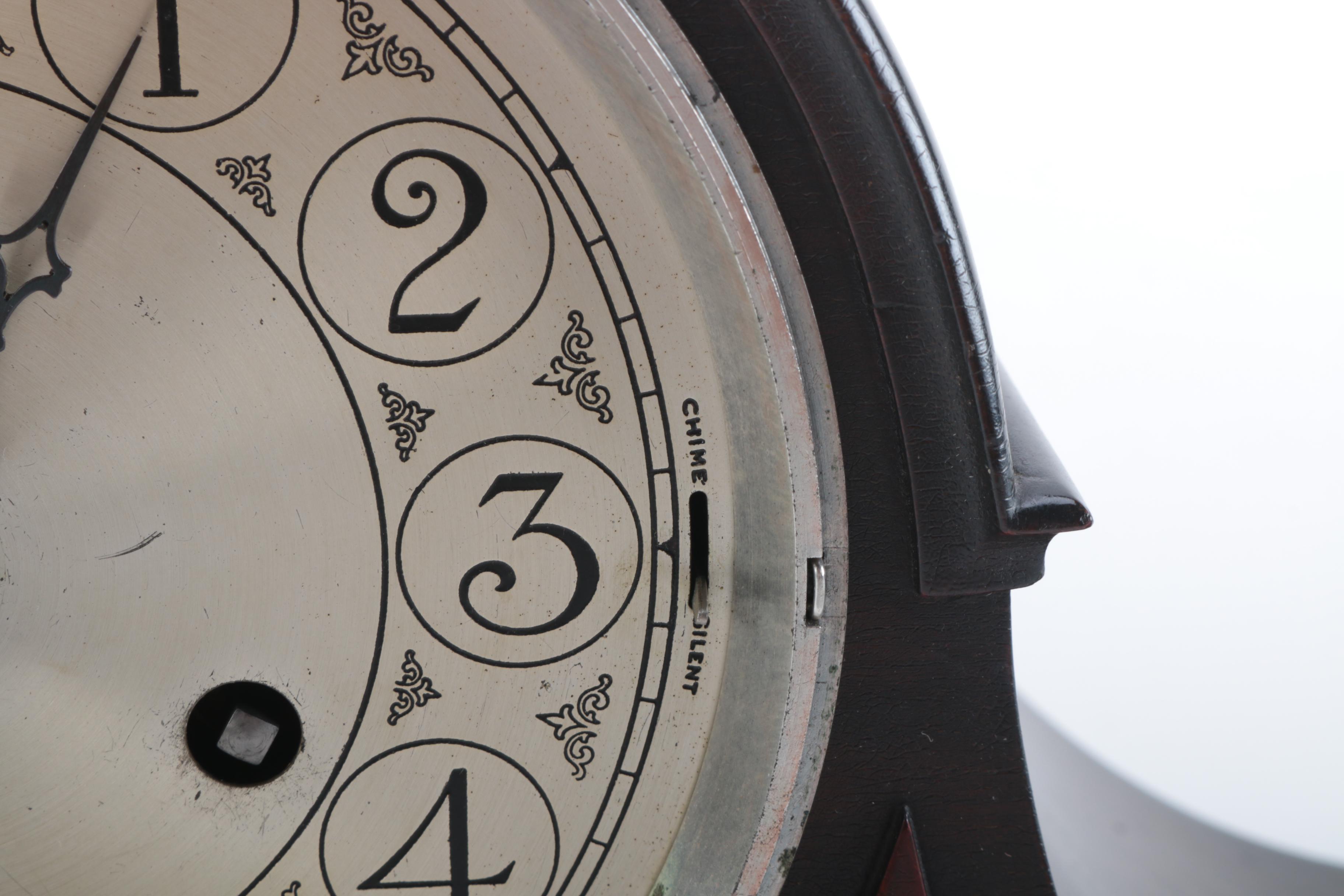 Herschede Wood Frame Desk Clock