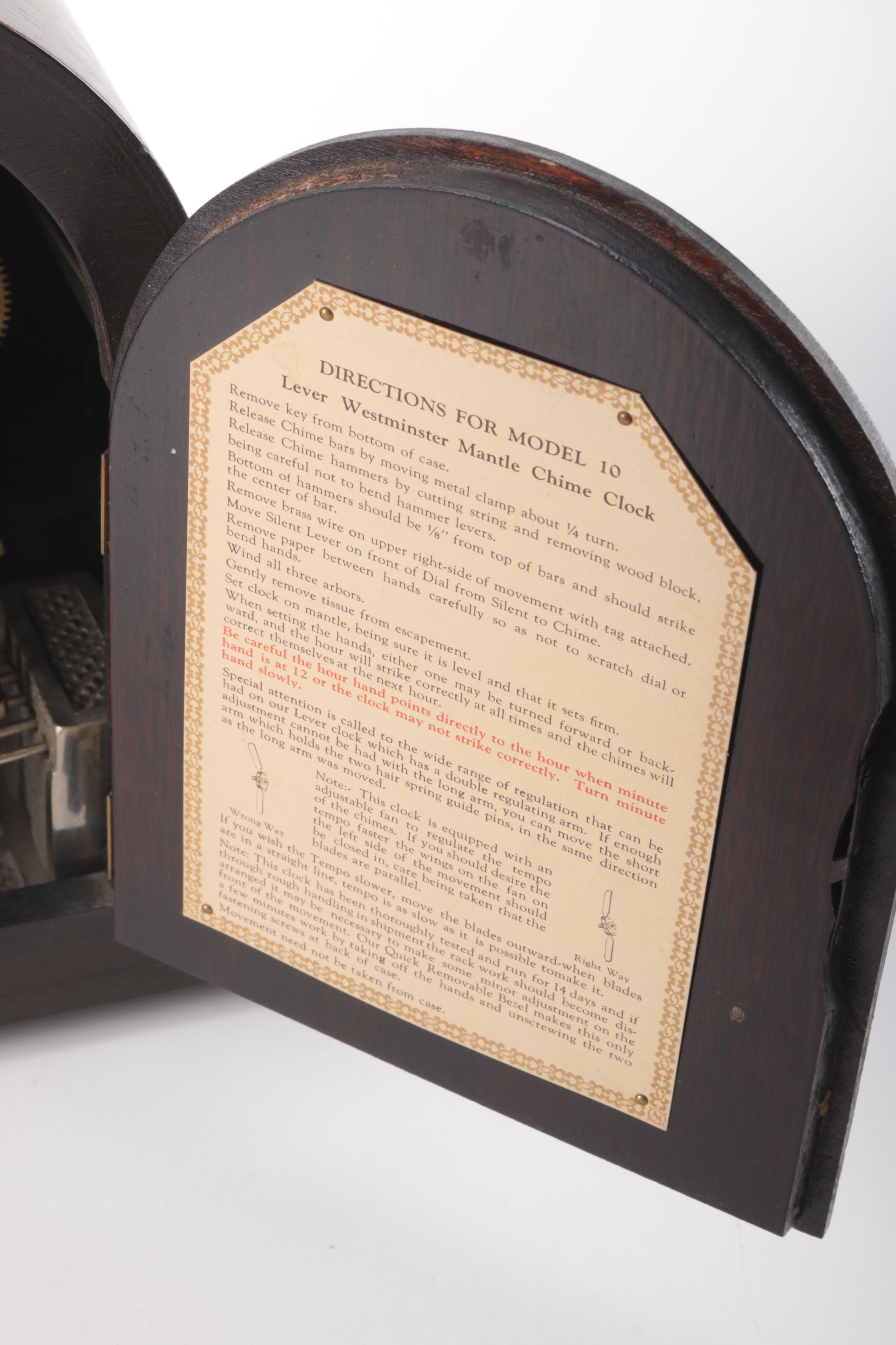 Herschede Wood Frame Desk Clock