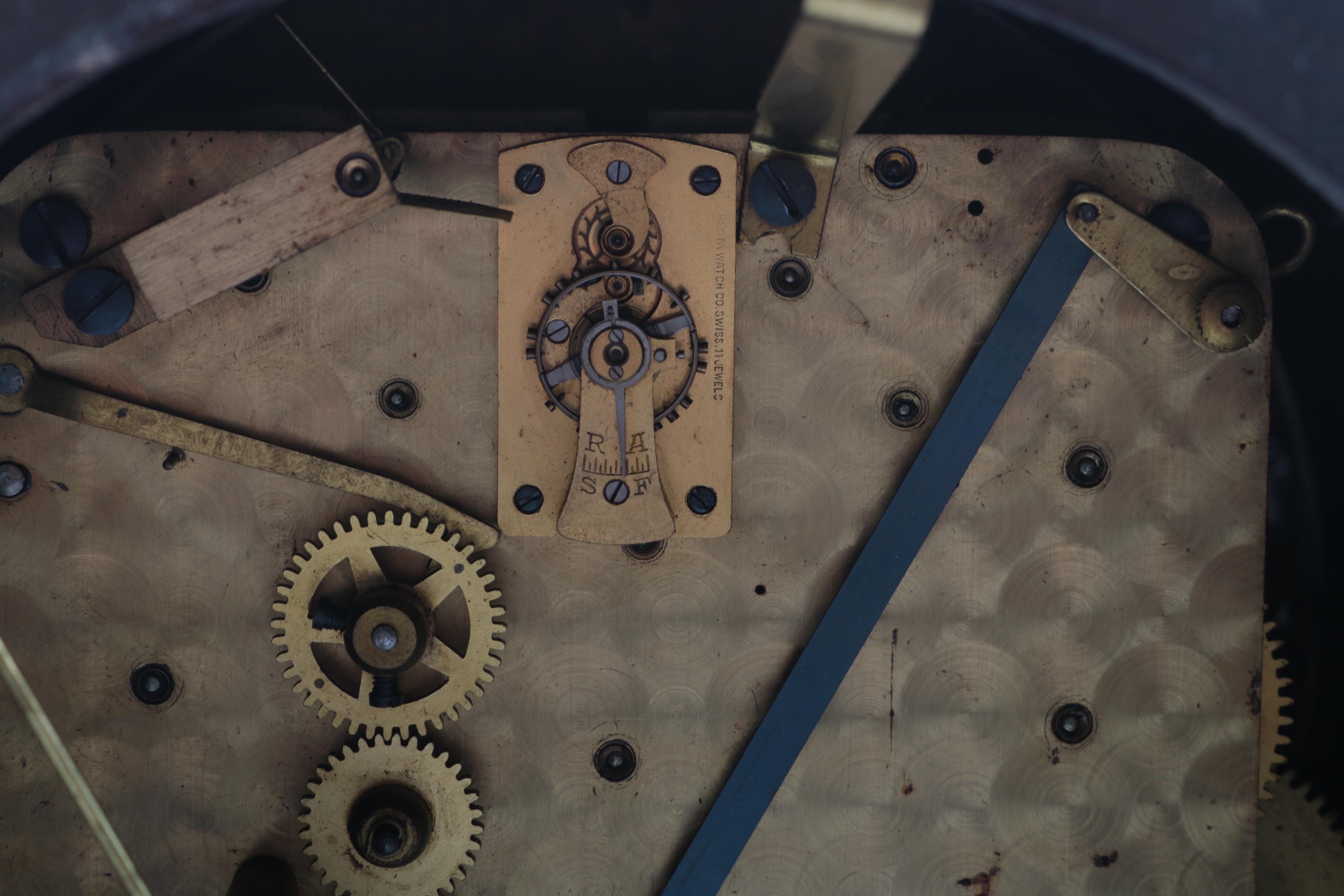 Herschede Wood Frame Desk Clock