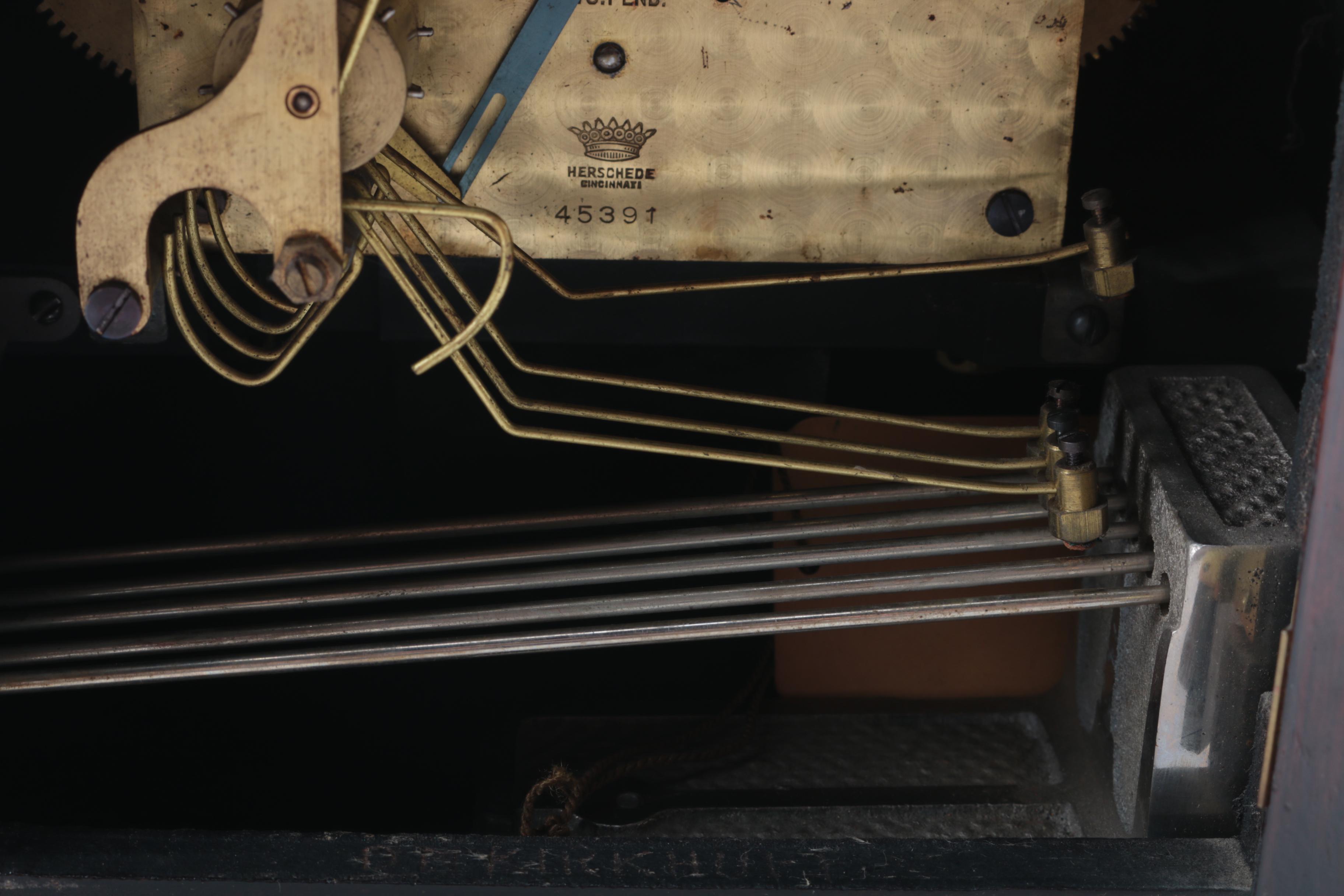 Herschede Wood Frame Desk Clock