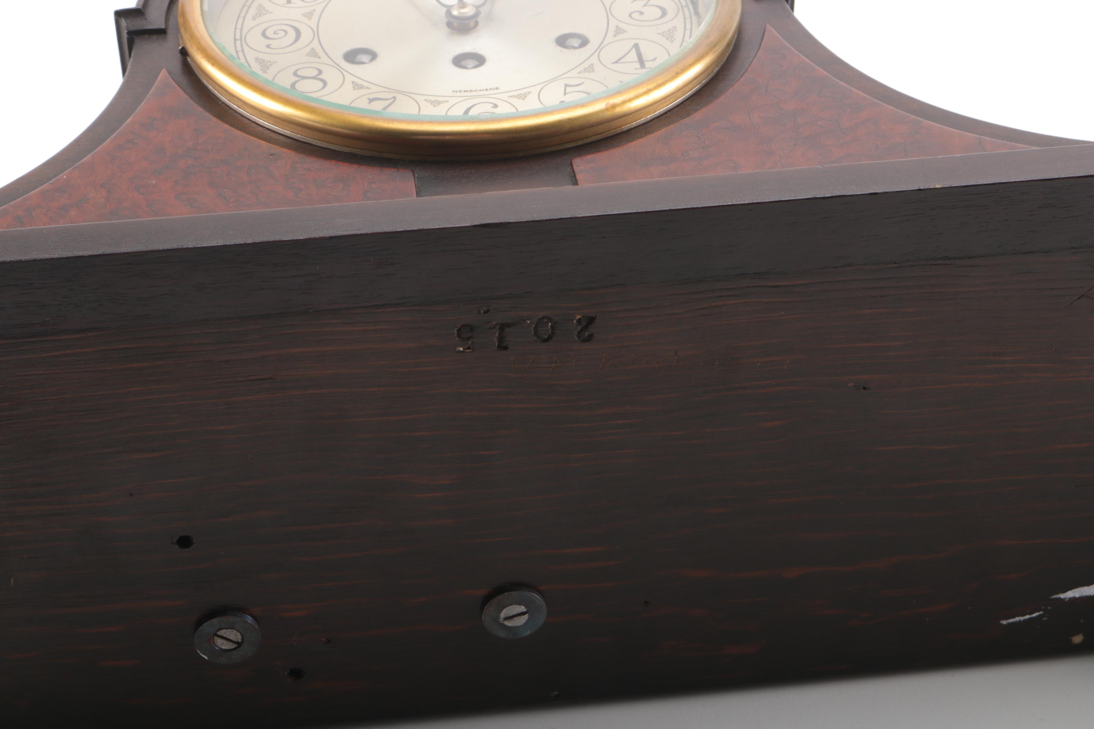 Herschede Wood Frame Desk Clock