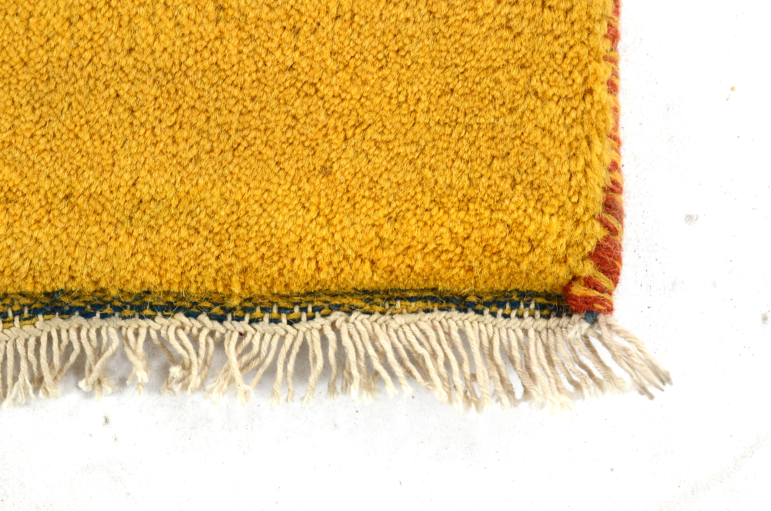 Persian Hand-Knotted Gabbeh High-Pile Wool Accent Rug