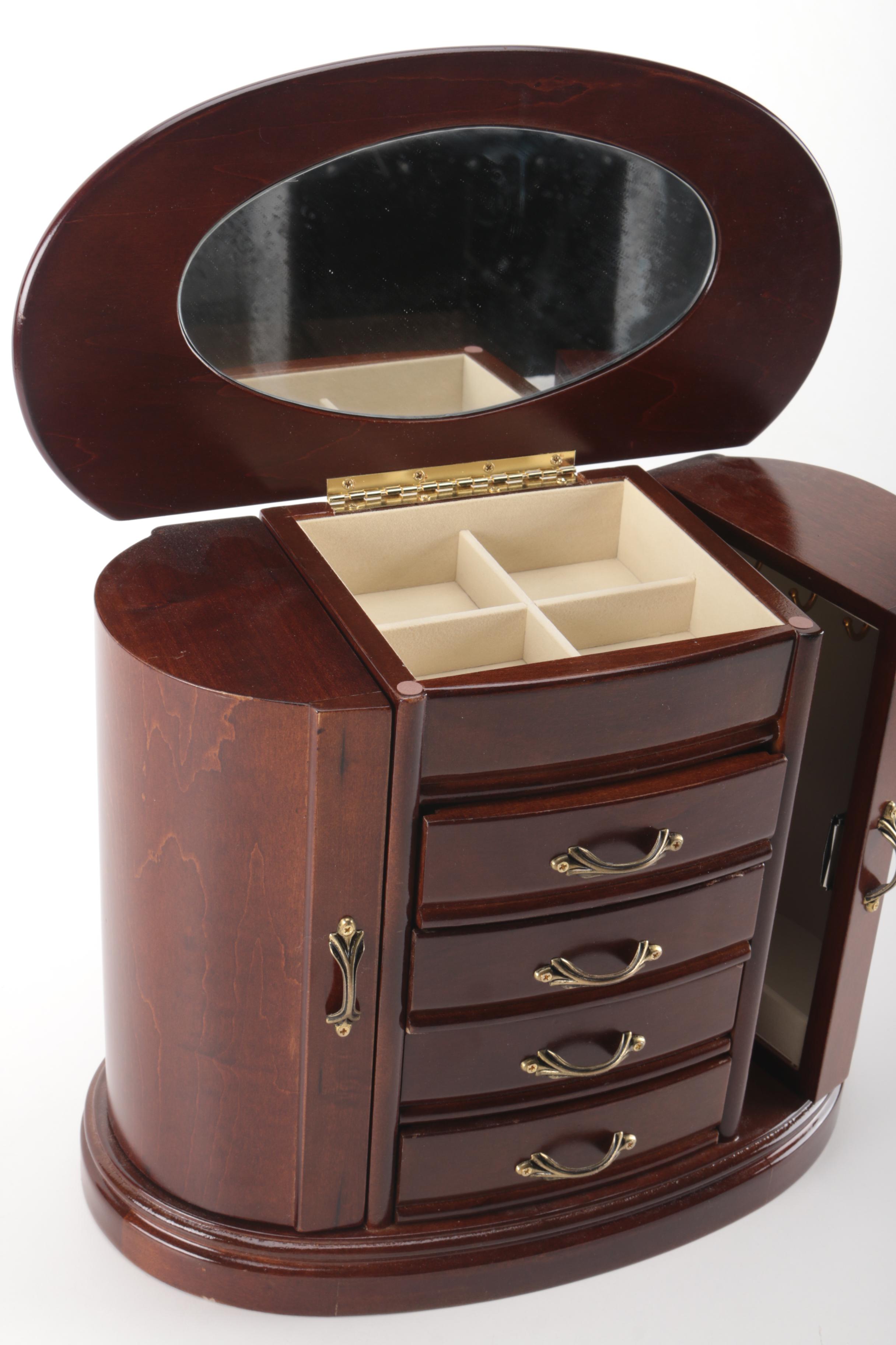 Mahogany Jewelry Chest