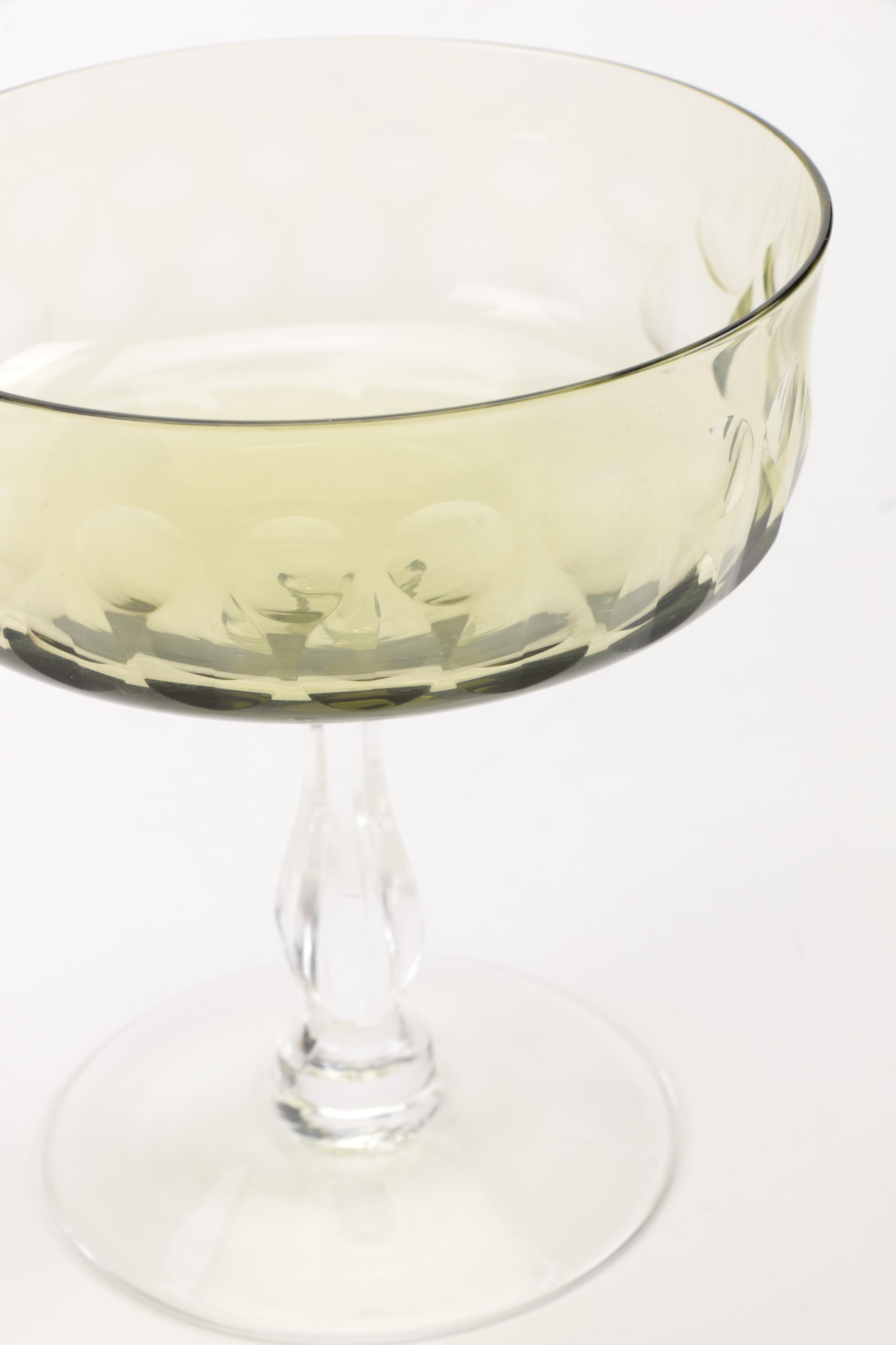 Vintage Noritake Green Glassware Circa 1974 - 1983