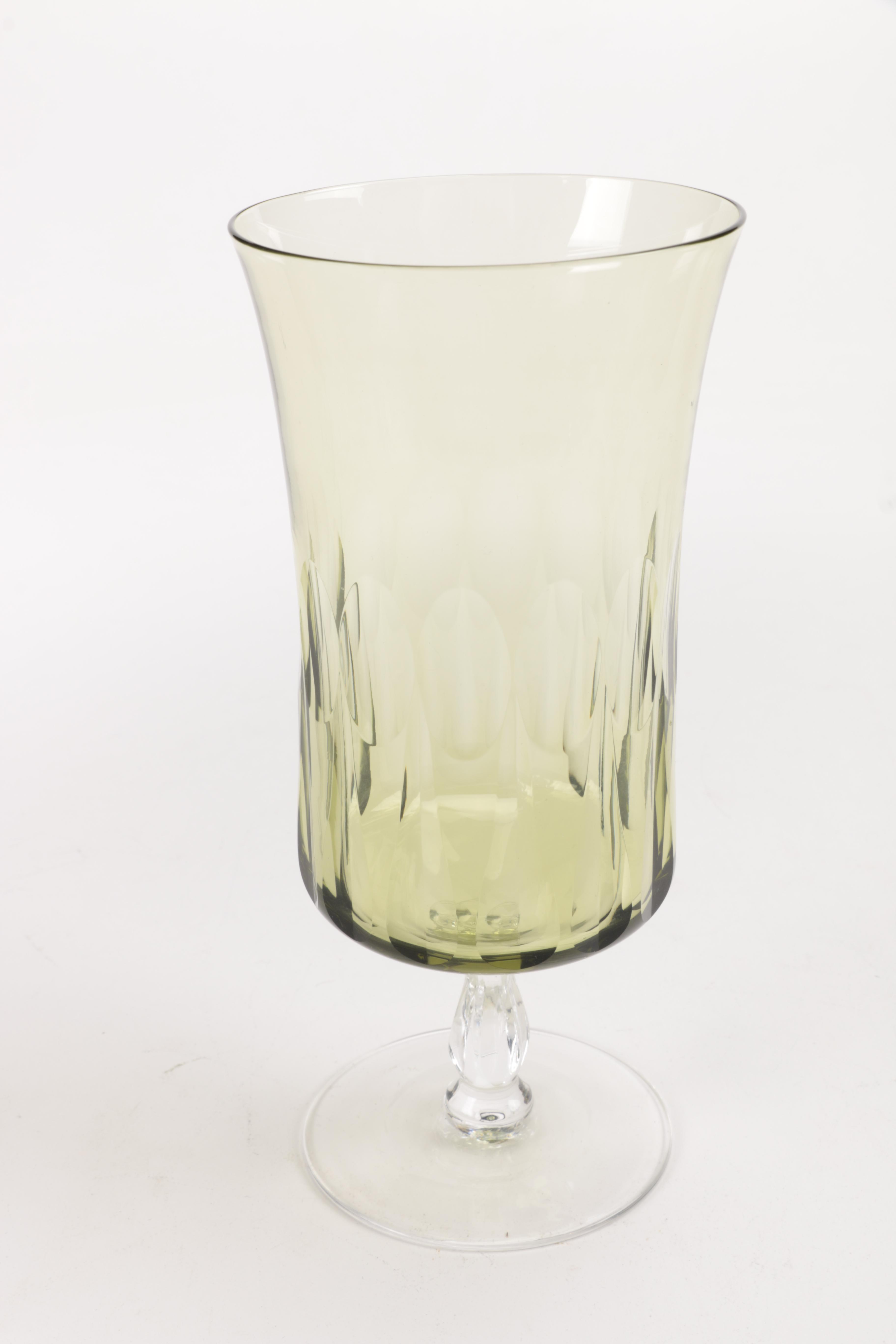 Vintage Noritake Green Glassware Circa 1974 - 1983