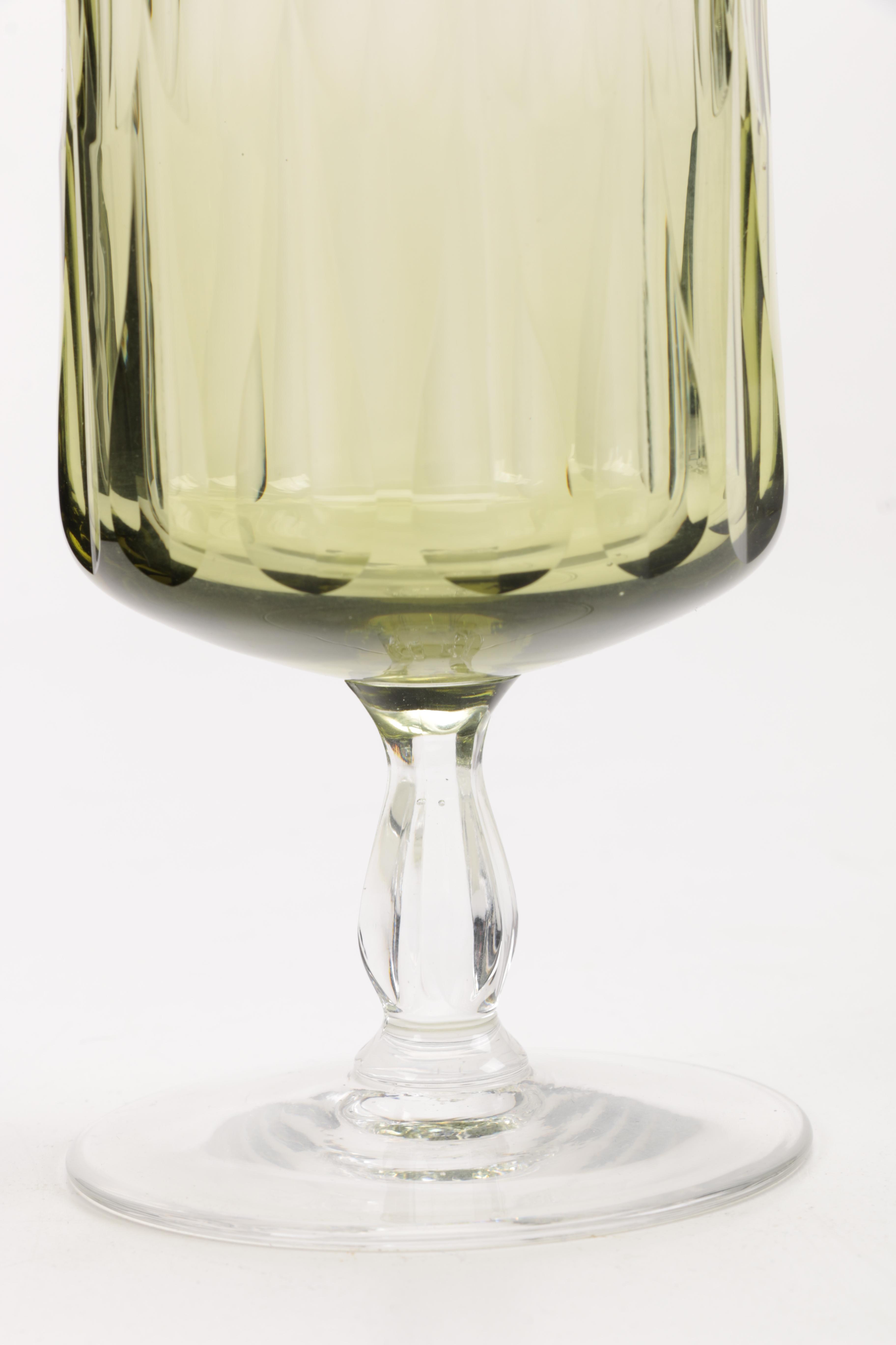 Vintage Noritake Green Glassware Circa 1974 - 1983