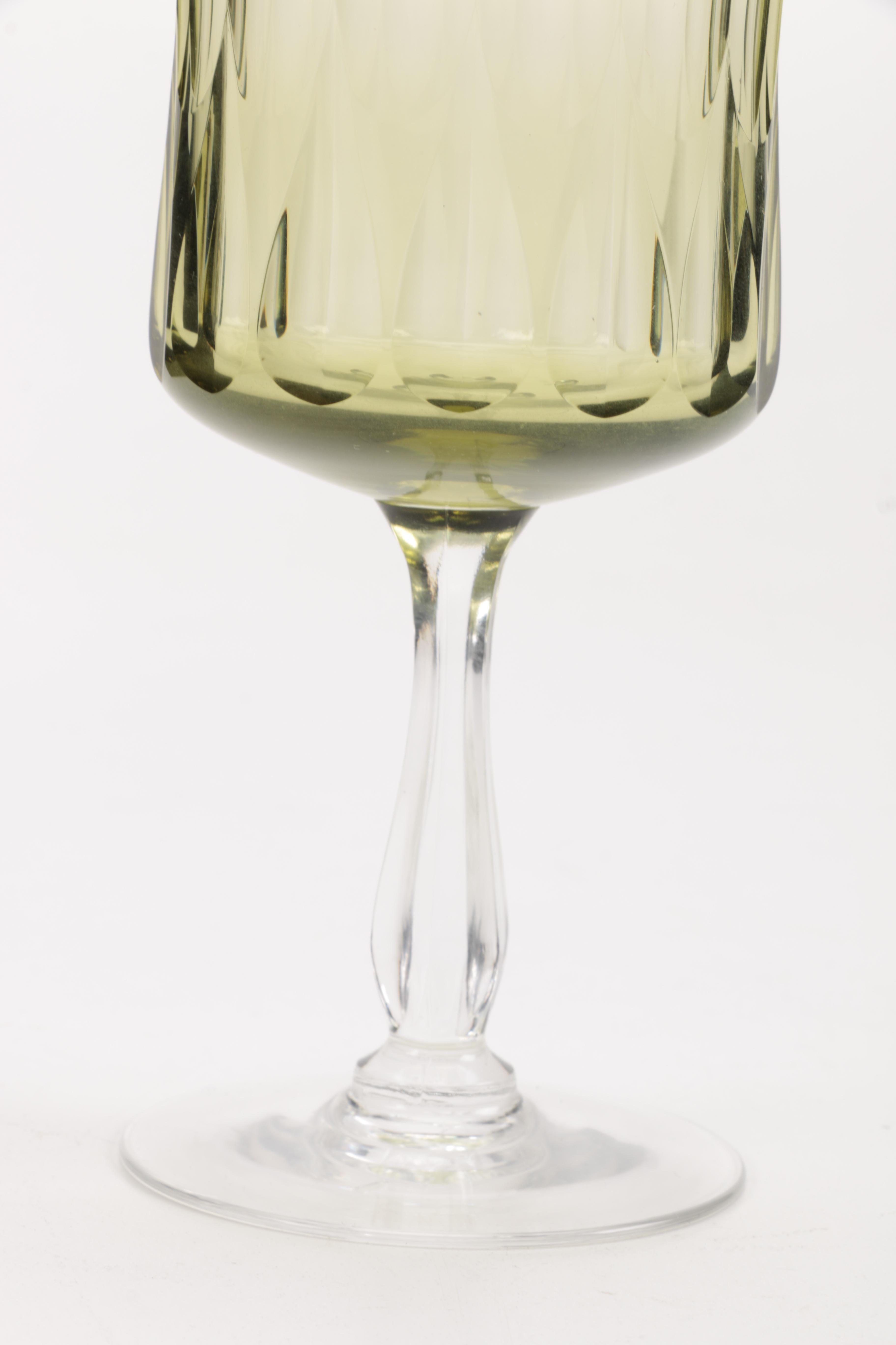 Vintage Noritake Green Glassware Circa 1974 - 1983