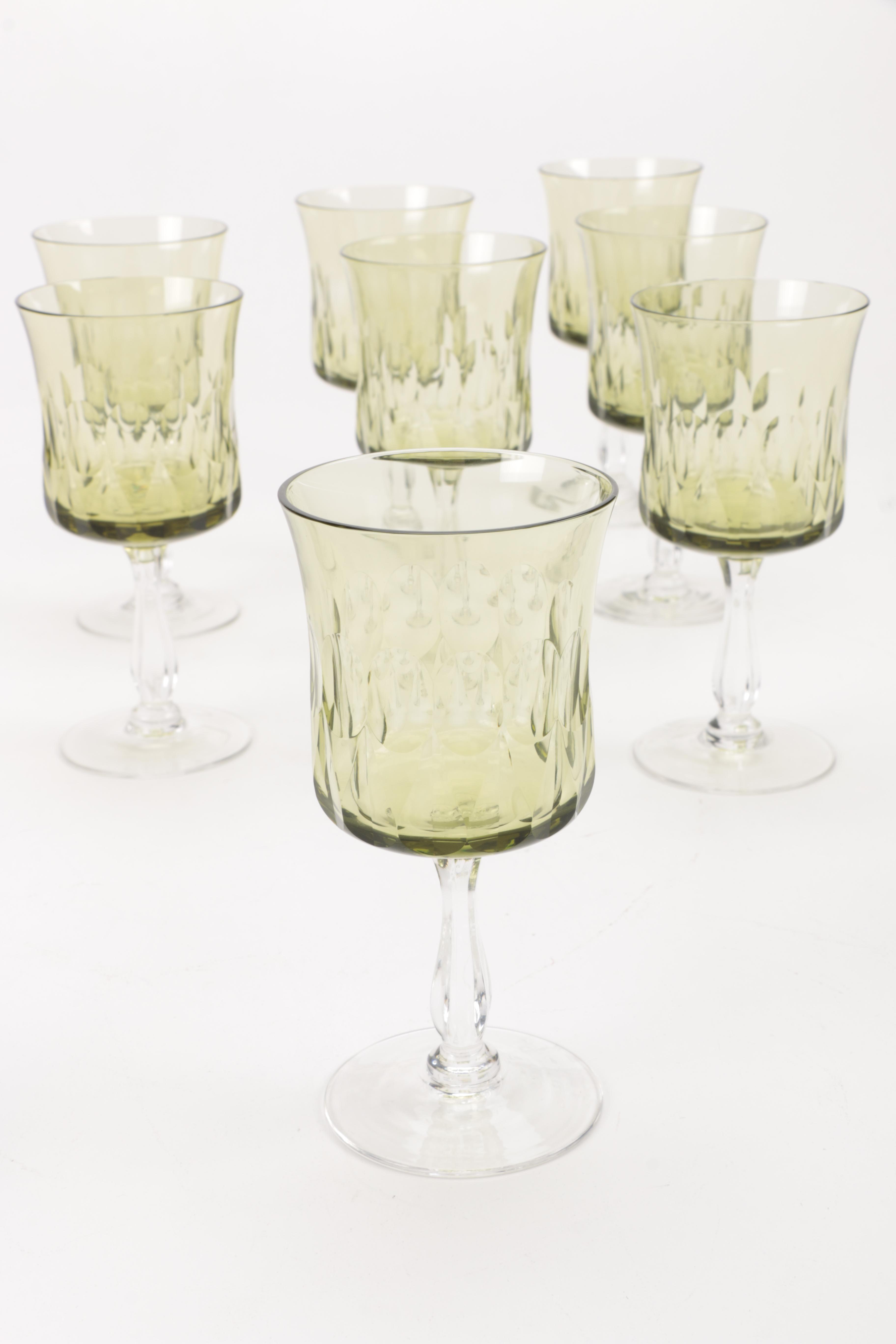 Vintage Noritake Green Glassware Circa 1974 - 1983
