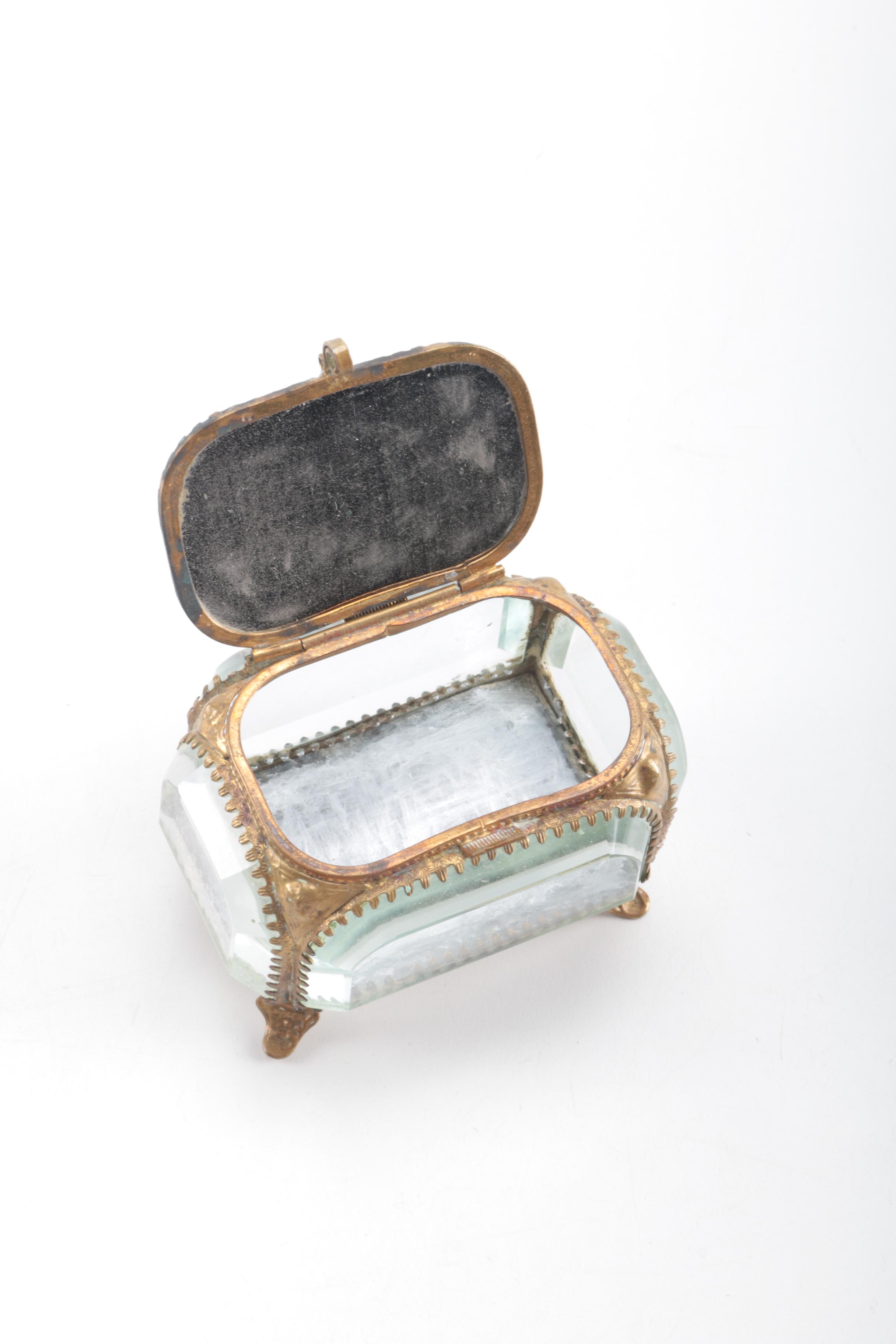 Antique Eglomise Souvenir Box From the 1904 World's Fair