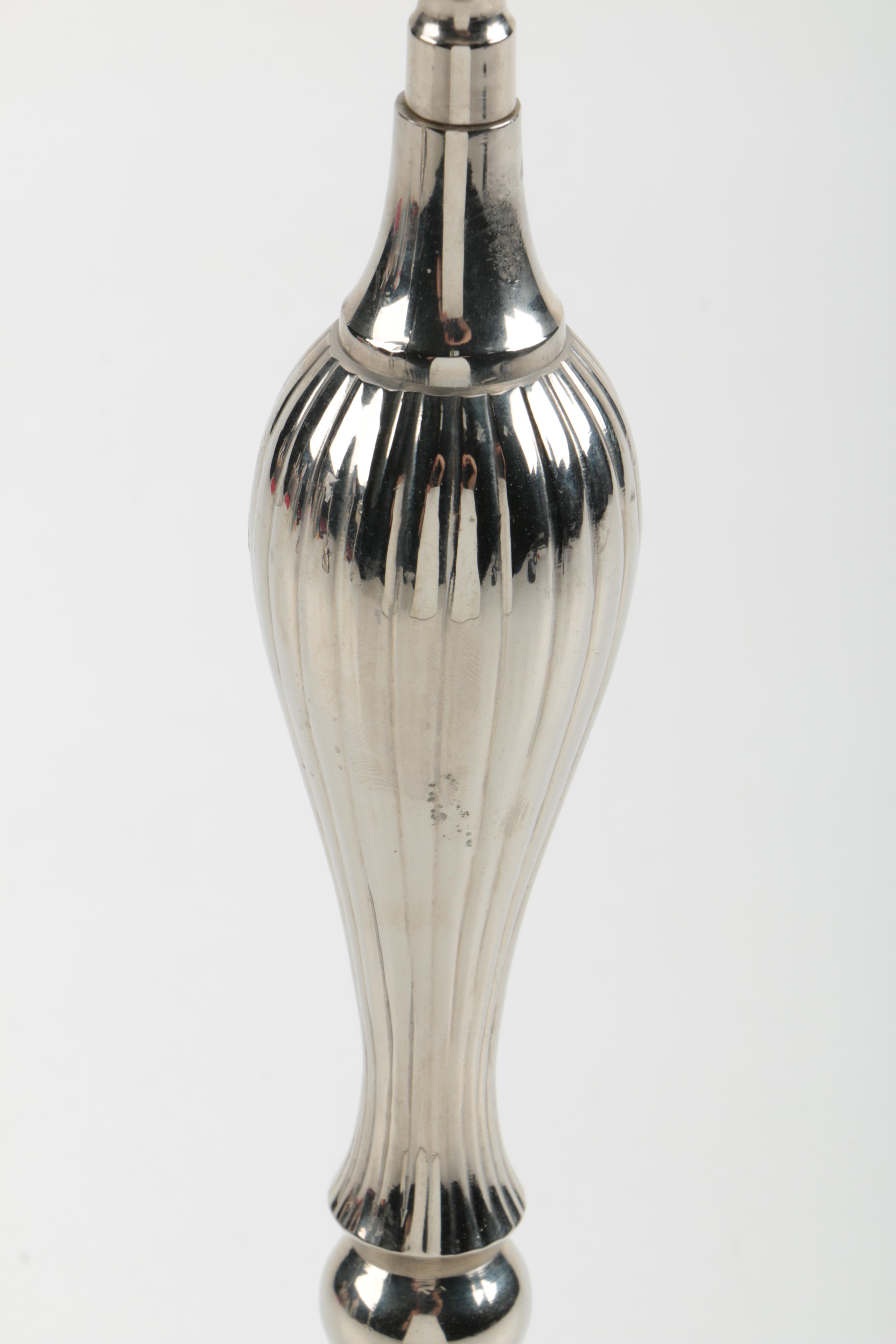 Pair of Plated Silver Candlesticks