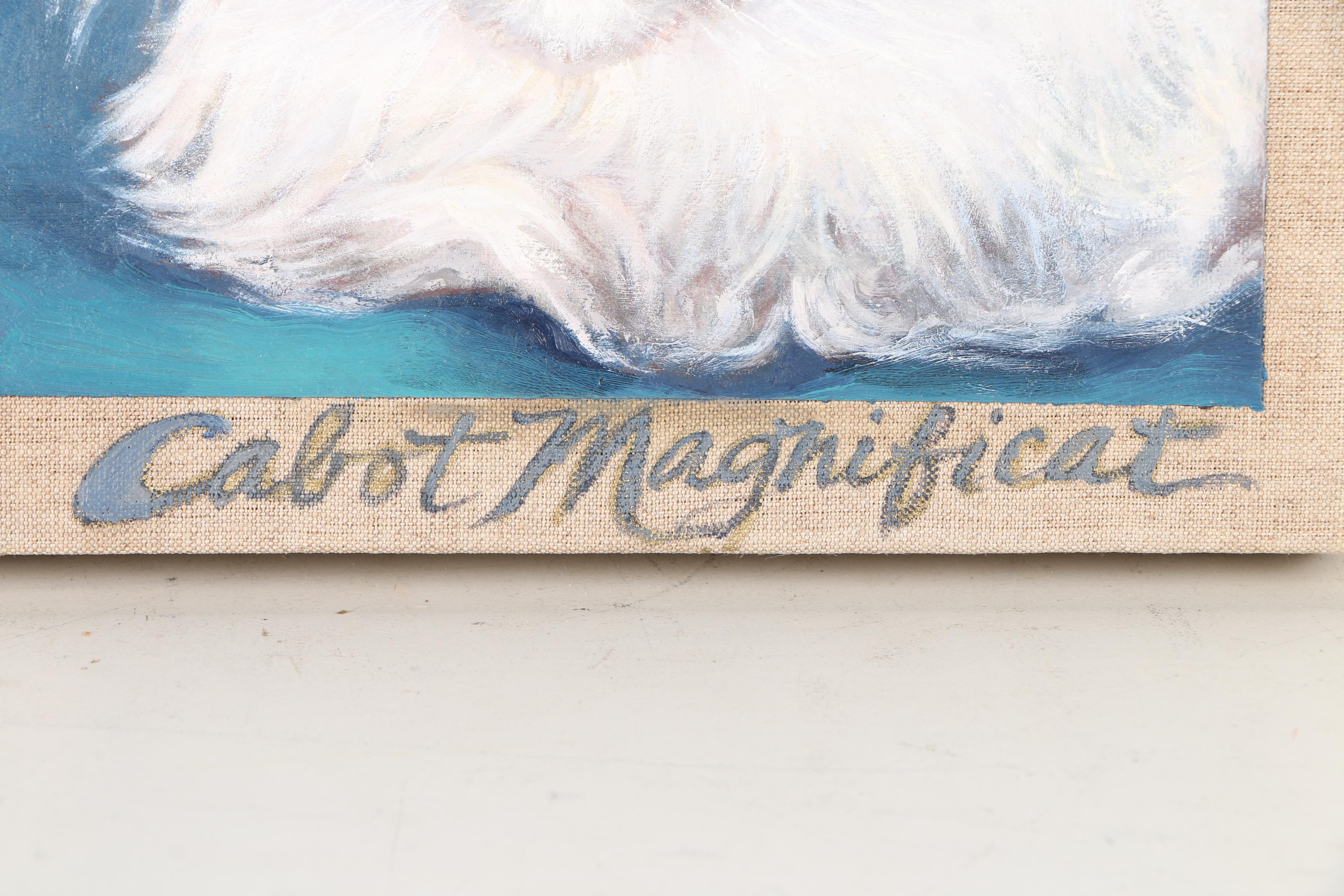 Patricia Hansen Oil Paintings on Mounted Paper "Verity" and "Cabot Magnificat", With Source Photo Contact Sheets