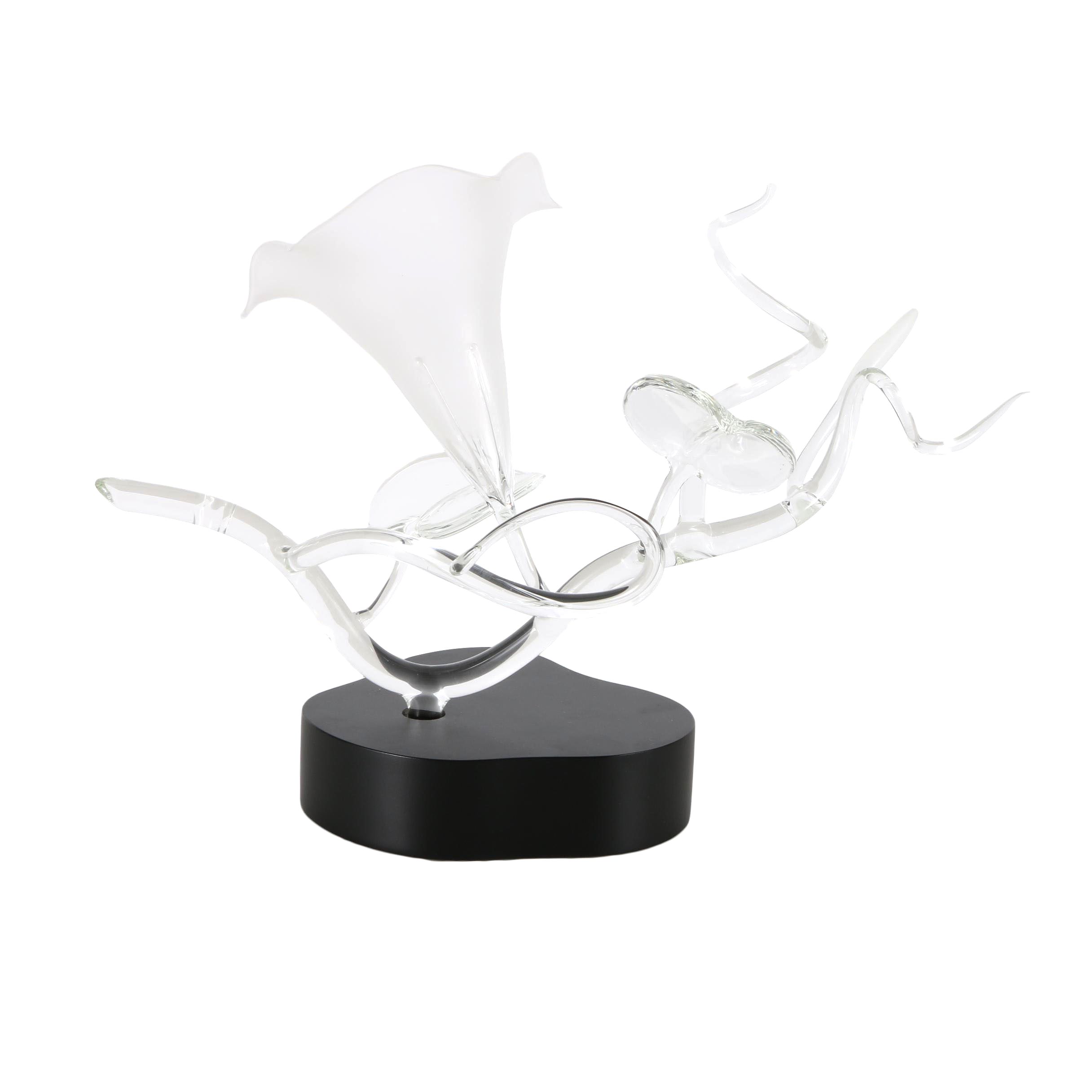 Frabel Studios Hans Godo Frabel Art Glass Sculpture of Flowers