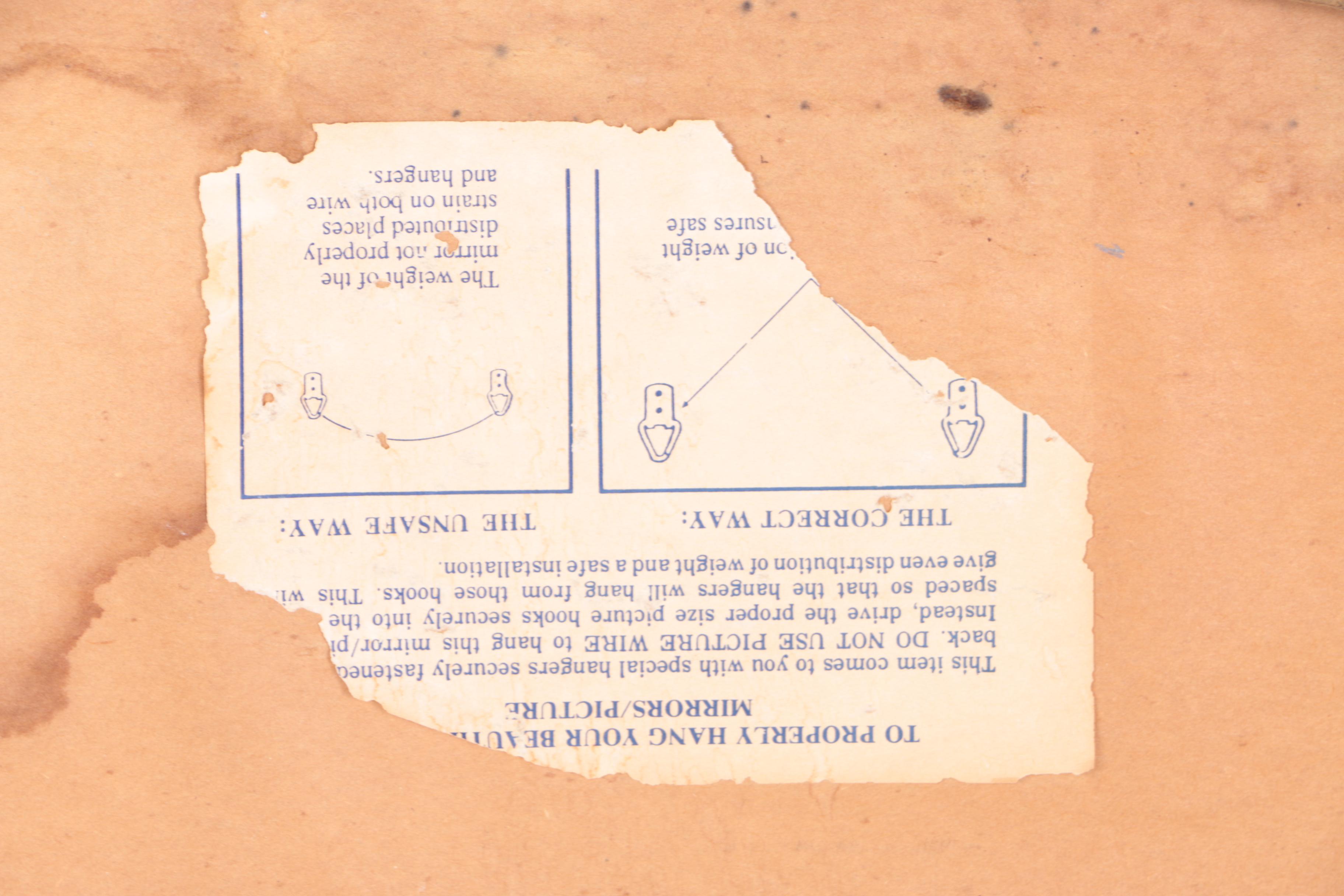 Vintage Hollywood Regency "Ribbon" Wall Mirror