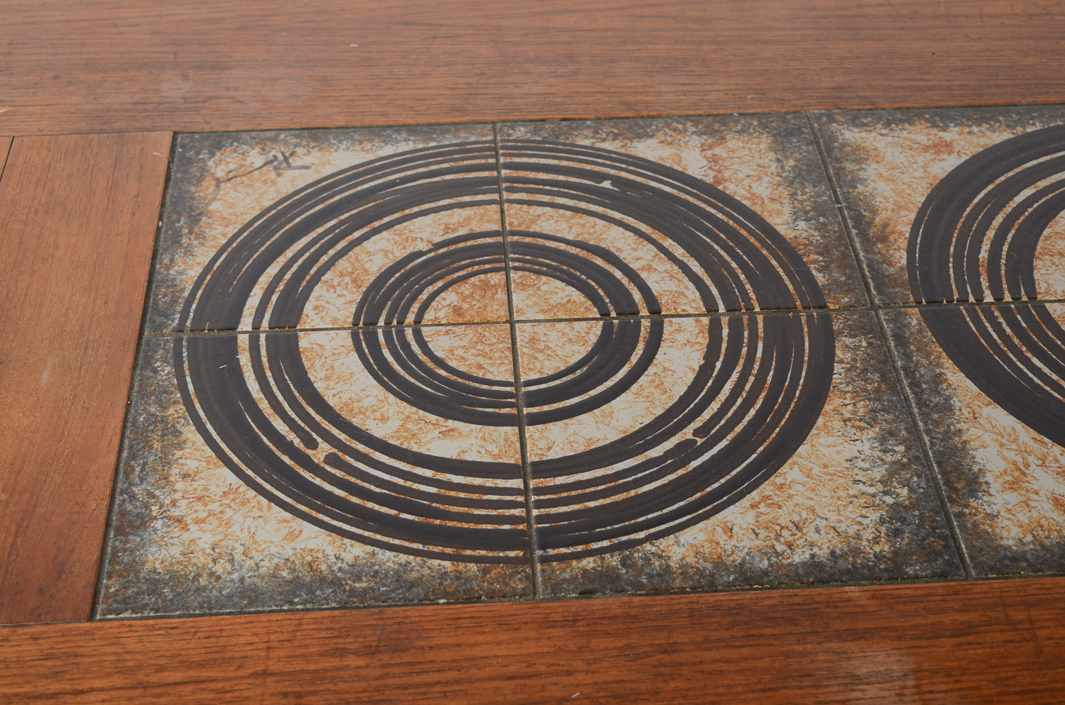 Danish Modern Tile Top Dining Table by Gangso Mobler