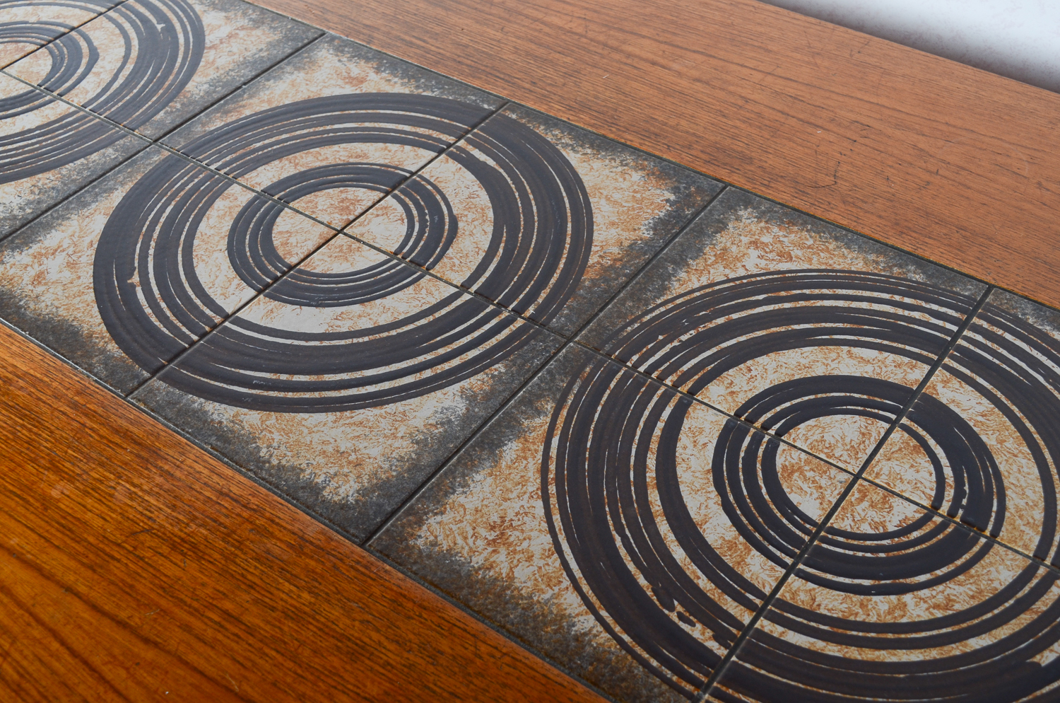 Danish Modern Tile Top Dining Table by Gangso Mobler