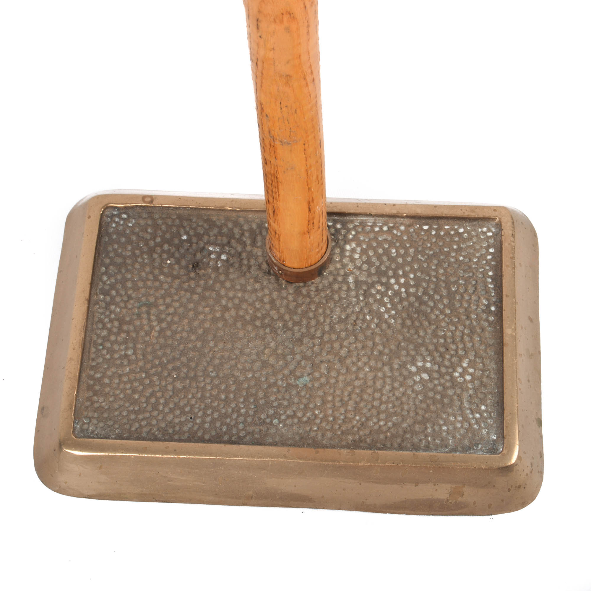 Vintage Figural Animal Head Brass and Wood Hearth Tools