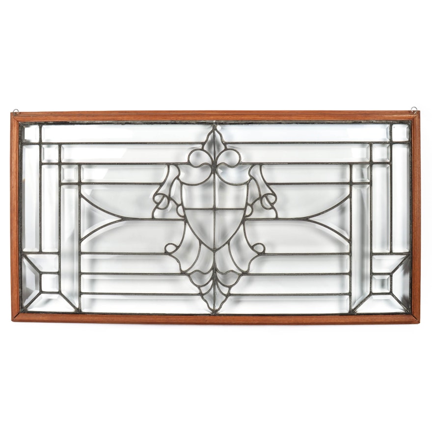Salvaged Antique Leaded Glass Window