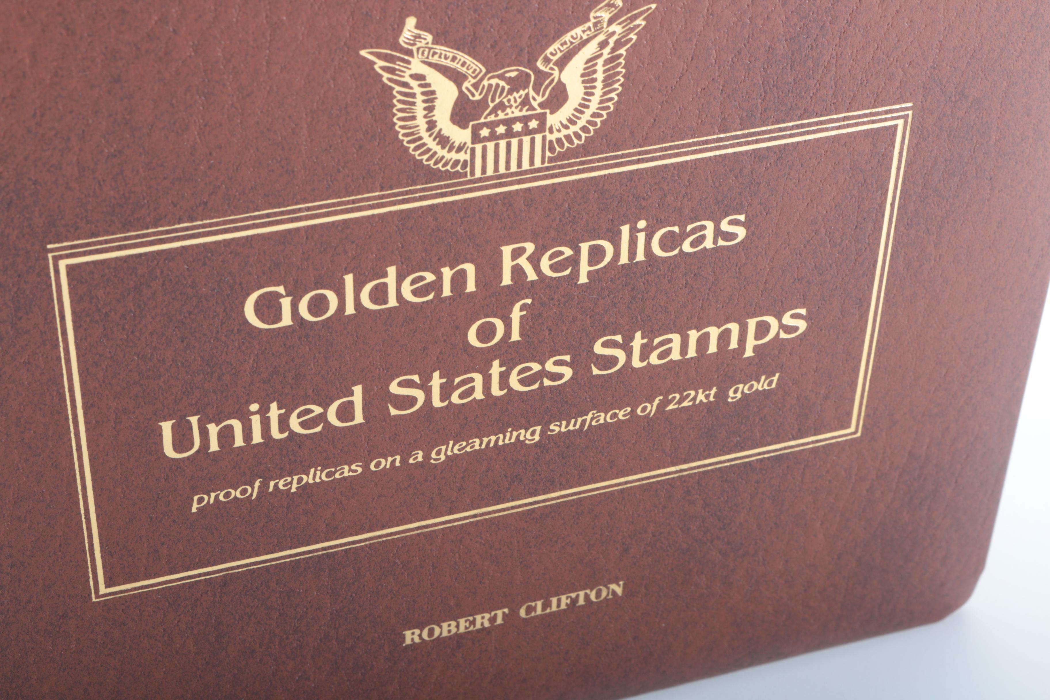 22K Gold Replicas of United States Postage Stamps