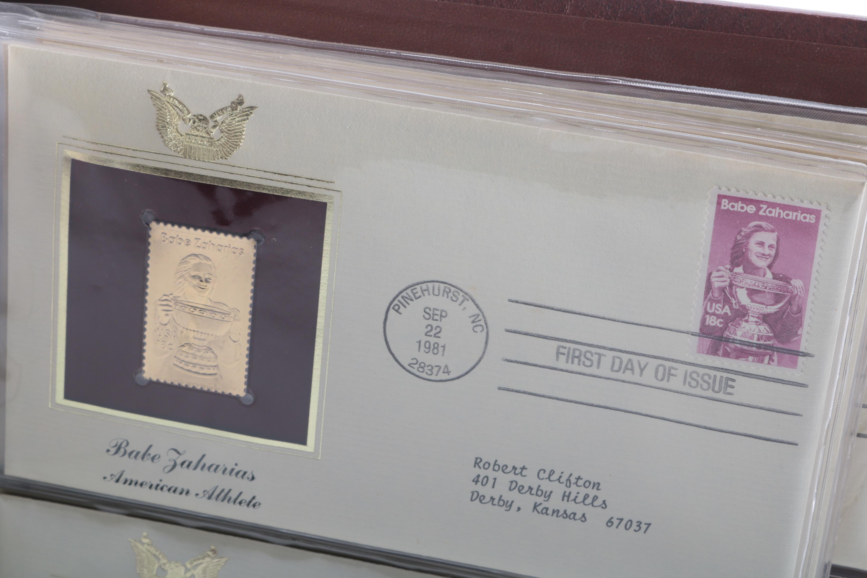 22K Gold Replicas of United States Postage Stamps